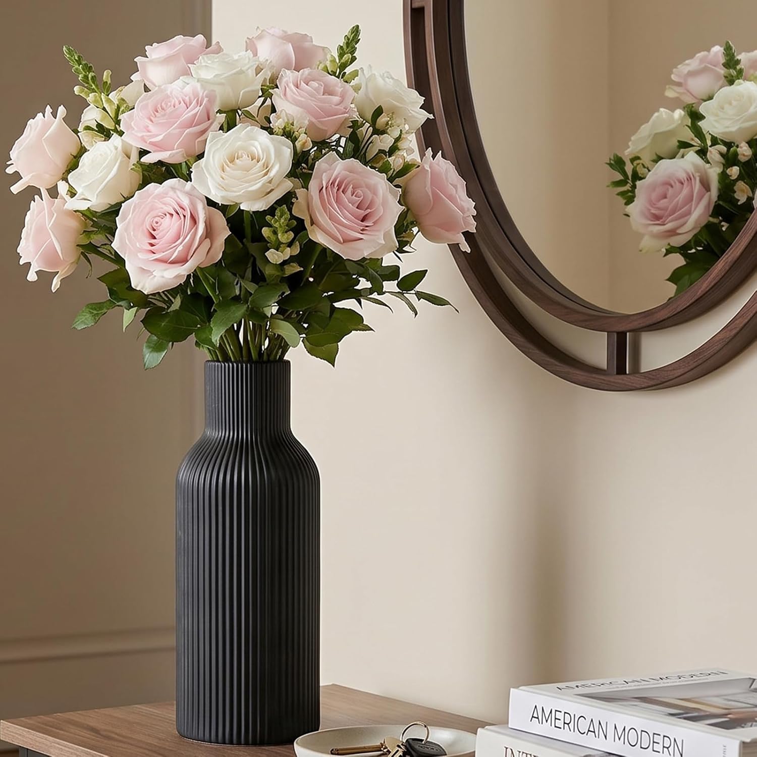 Tall Ceramic Vase / 1-piece-set / Large Black