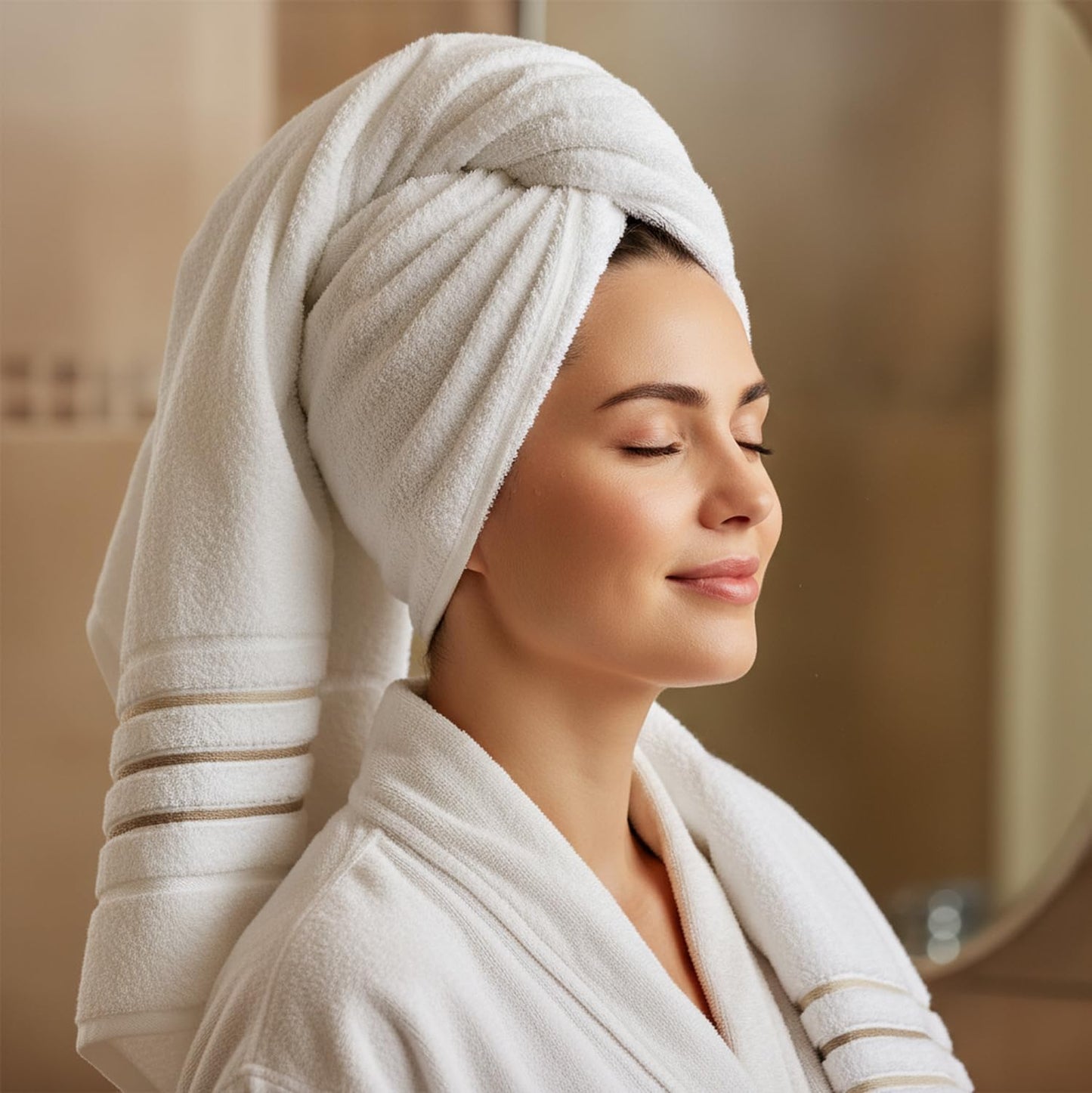 Bath Towels Set for Bathroom – Luxury 6-Piece Cotton Towels, Soft Absorbent & Quick Dry, 600 GSM Bath Towels for