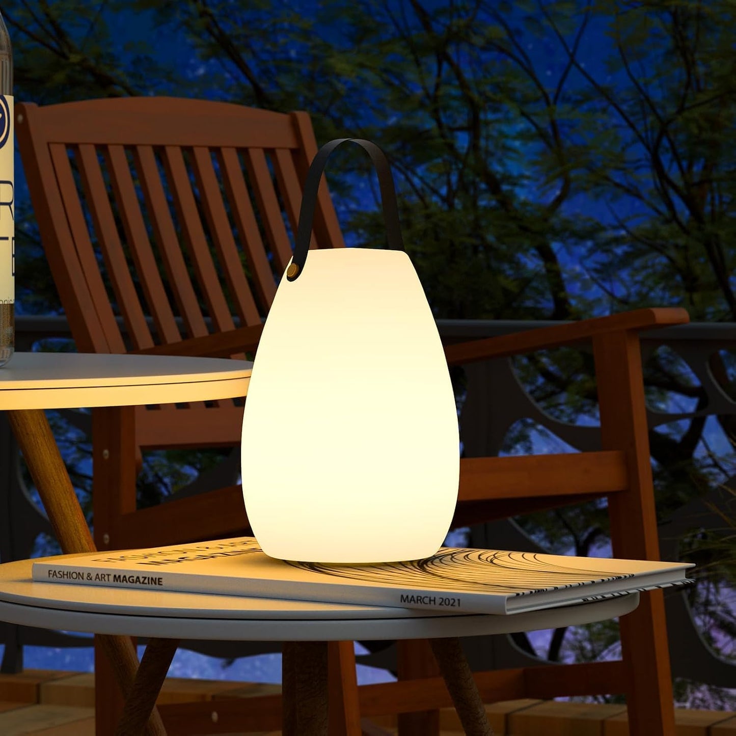 uuffoo Rechargeable Portable Table Lamp with Remote | Cordless RGB Lantern, Decorative LED Night Light, IP44 Waterproof