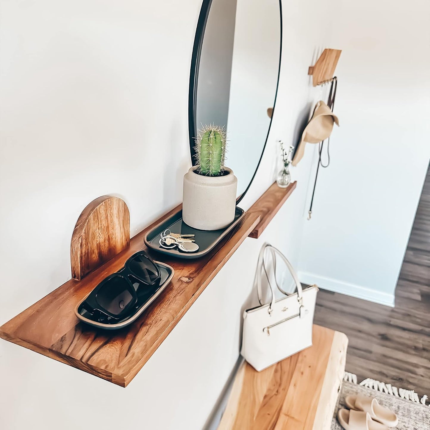 Ceramic Decorative Tray / 10 x 5 x 0.8 / Charcoal