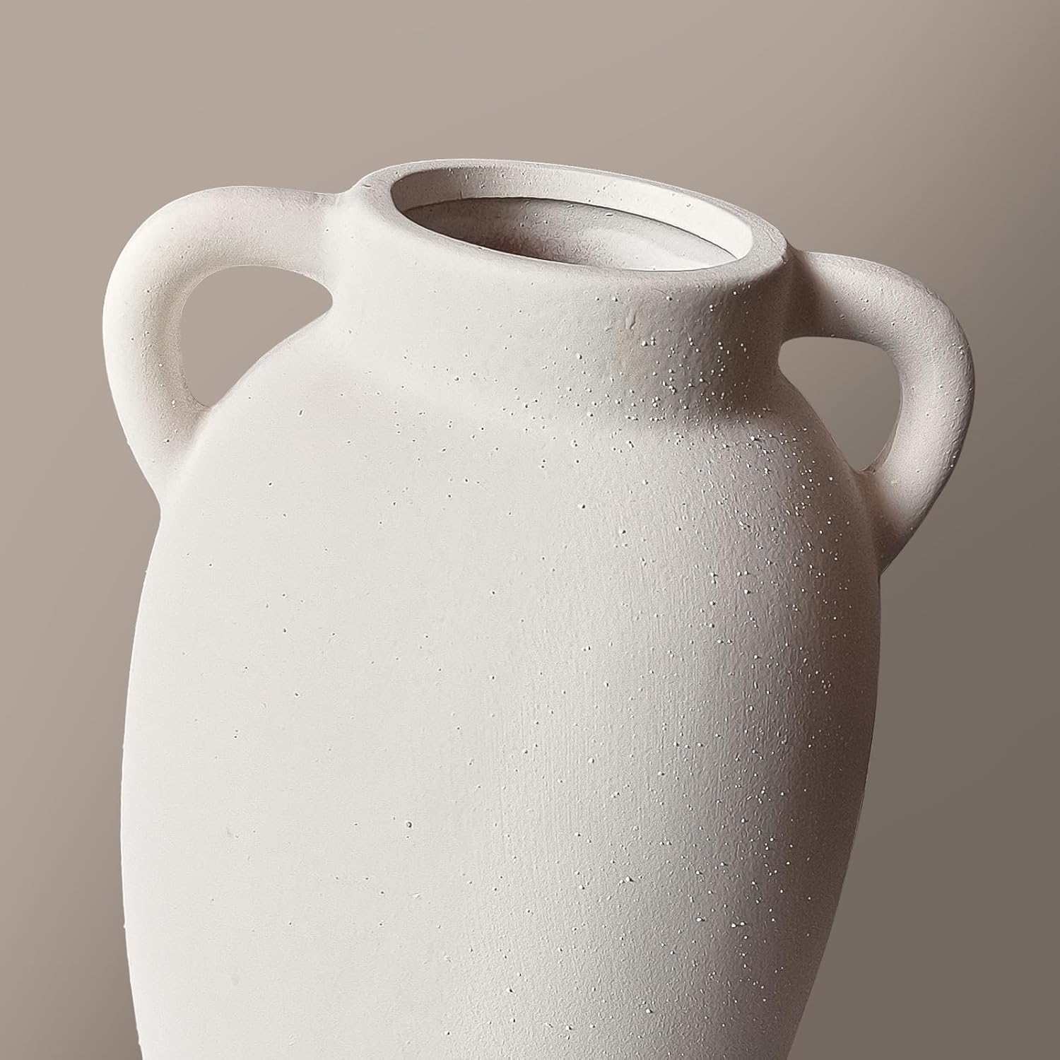 Ceramic Vase-Boho Decorative Vase / White