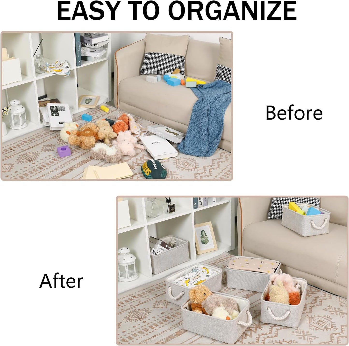 Small Storage Baskets / Ivory / Set of 6