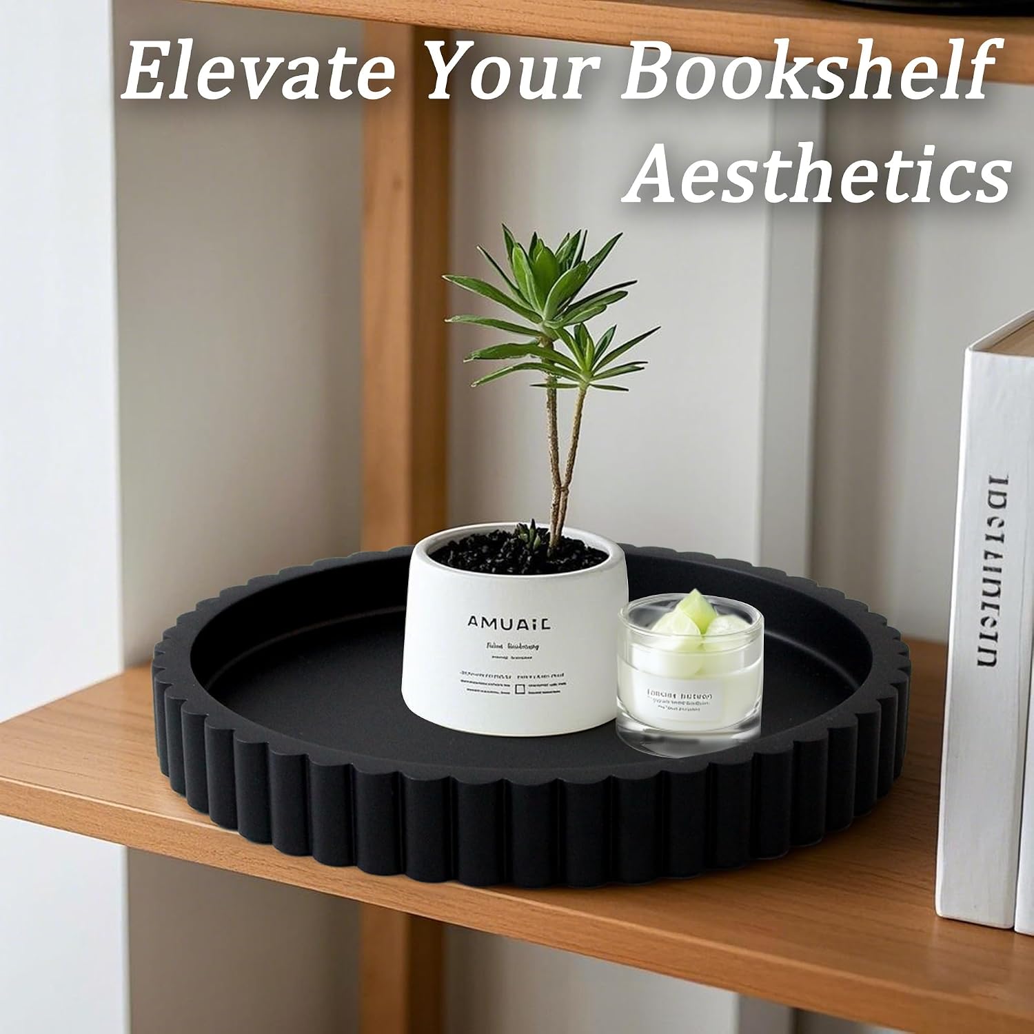 Modern Organizer / Decorative Coffee Table Tray / Black