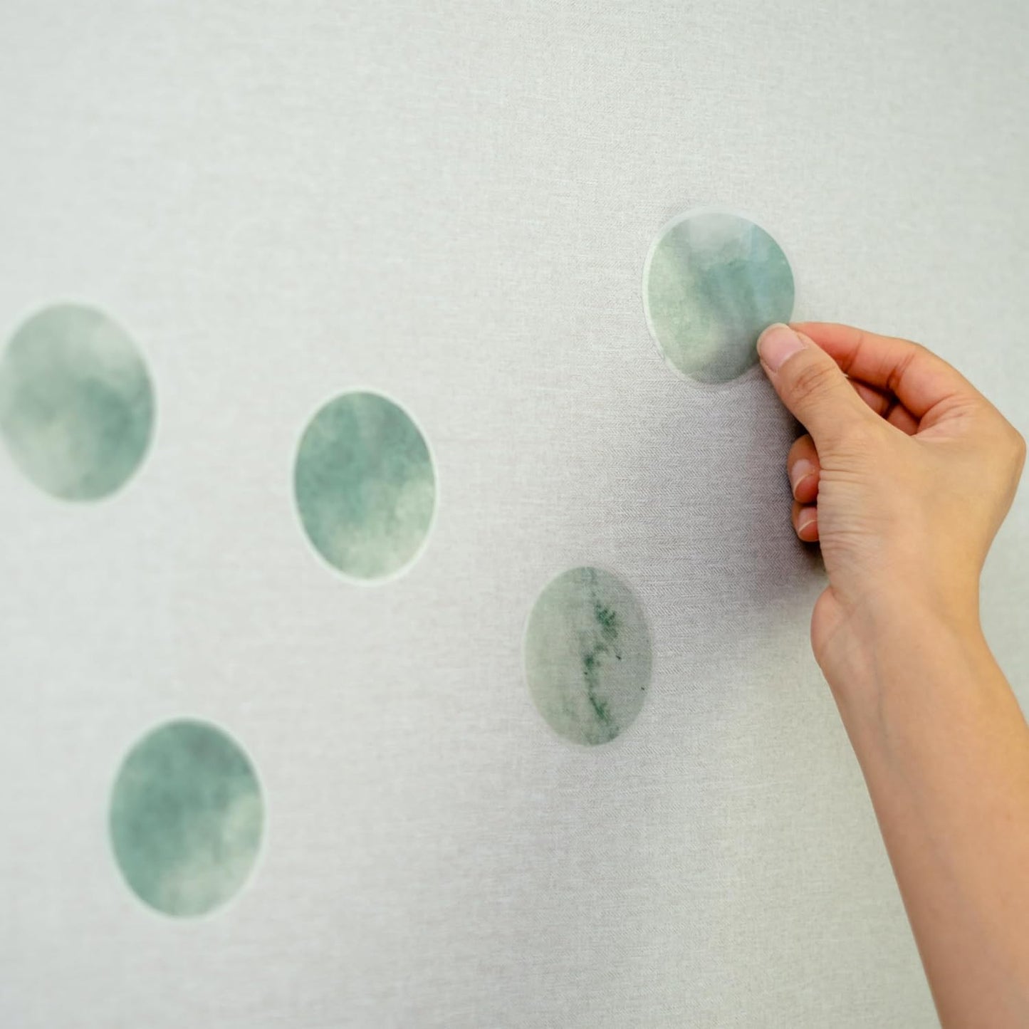 Moon Dot Wall Decals for Baby Room / Green Dot