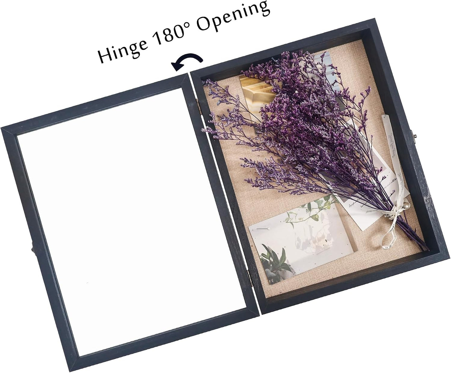 11x14 Pet Memorial Shadow Box with Real Glass for Loss of Dog | Black Pet Memorial Dispaly Case Picture Frame for Dogs