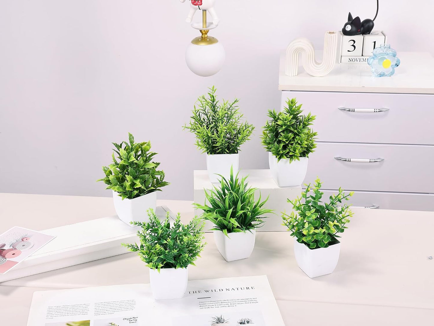 Mini Artificial Plants / Set of 6