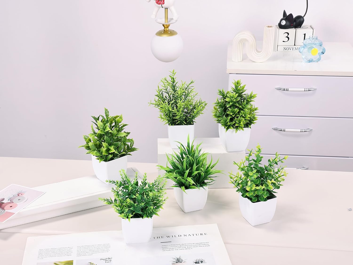 Mini Artificial Plants / Set of 6