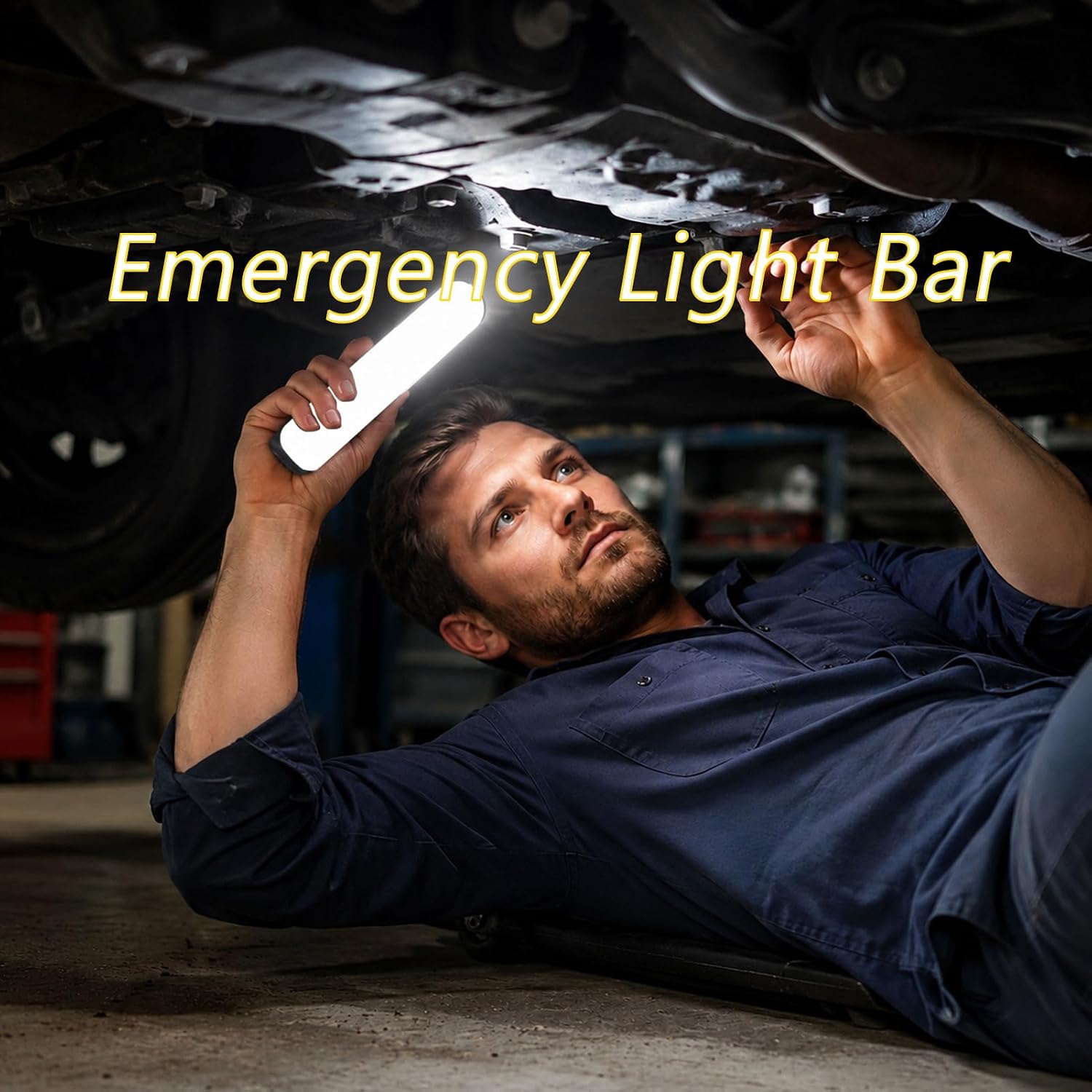 Rechargeable LED Magnetic Work Light Bar 5500mAh,6500K Daylight Portable Emergency Lighting for Home Power