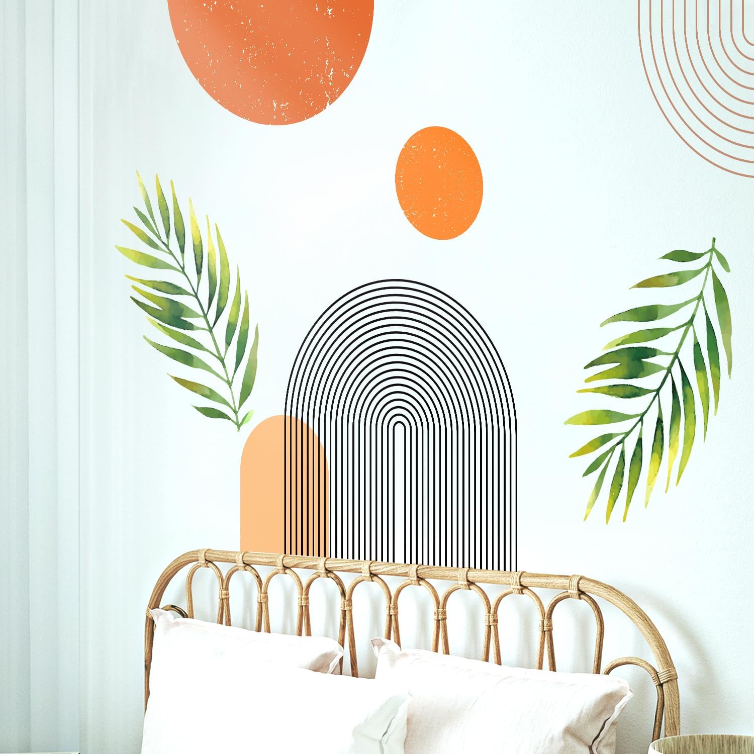 Boho Mid-Century Modern Wall Decals Peel and Stick / Boho / Extra Large