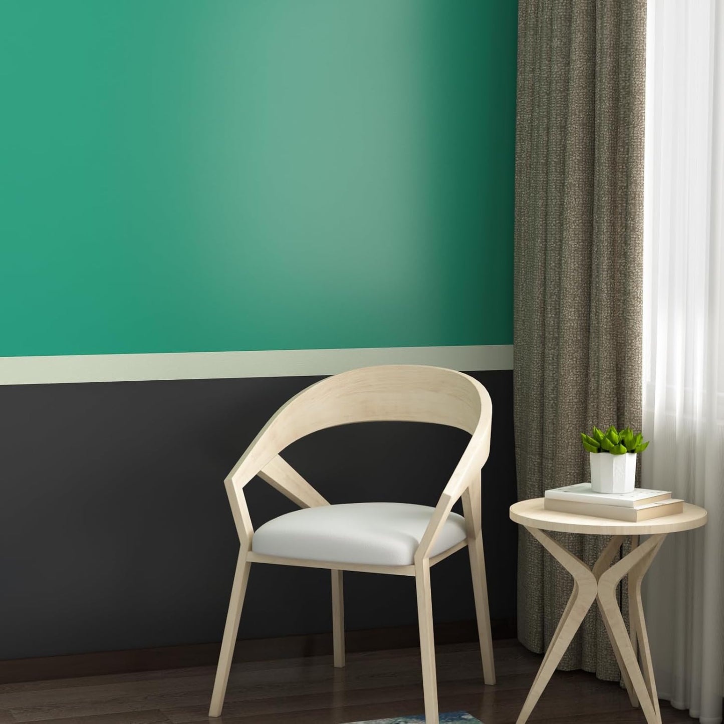 x Peel and Stick Wallpaper Border / 3 x 600 / Sage Green