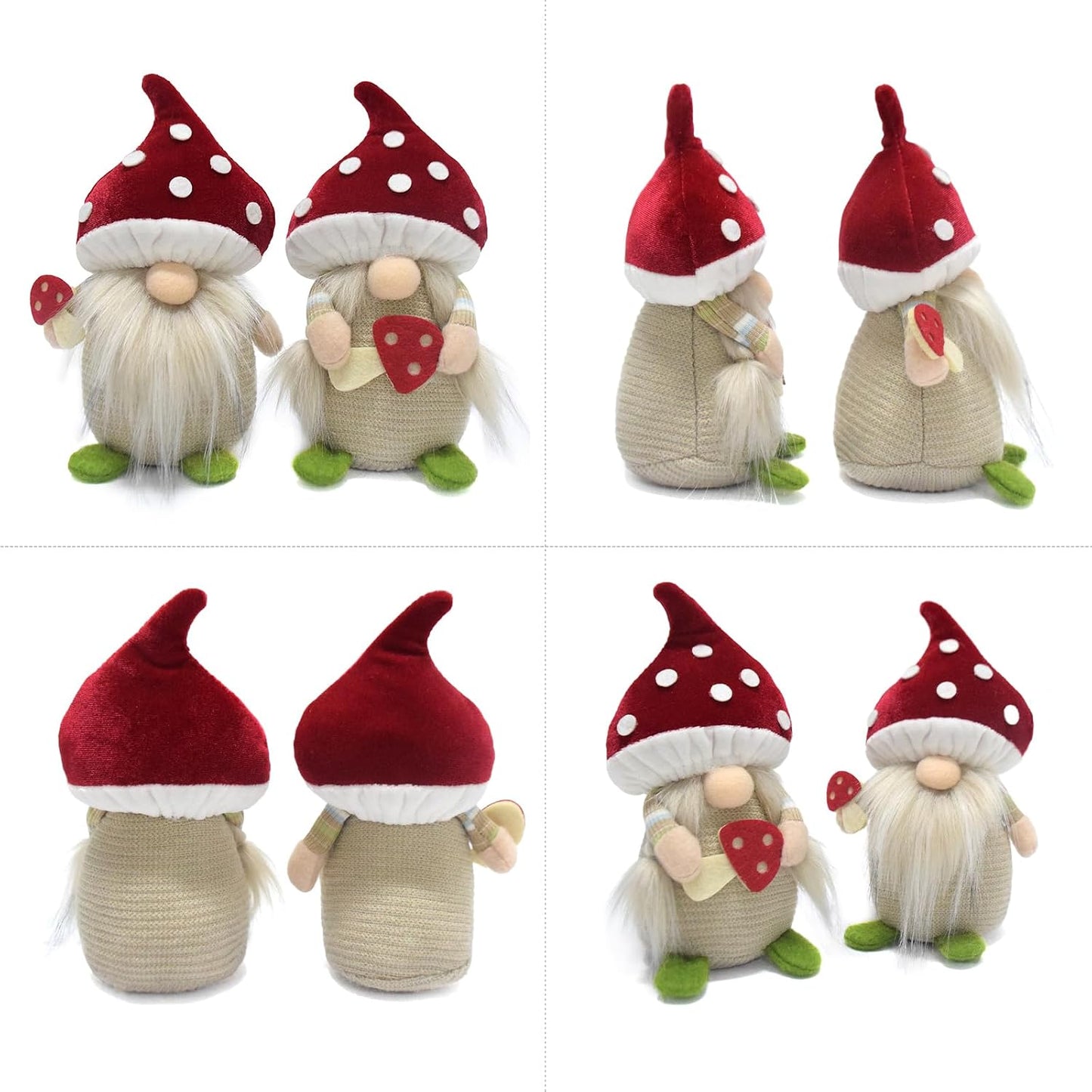 Spring Autumn Winter Mushroom Gnome Gonk Decorations Gnomes Plush / Mushroom Gnomes / Set of 2
