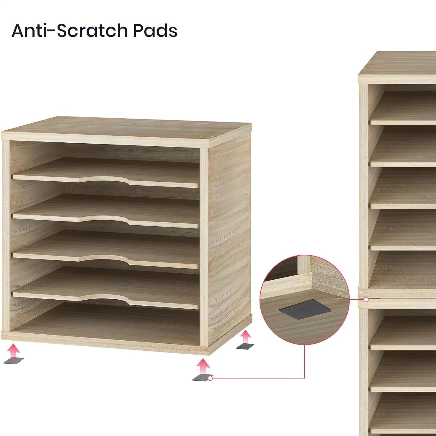 Ballucci 5-Tier File Organizer for Desk, Mail Sorter, Office Desk Organization, Paper Storage Organizers, Folder holder