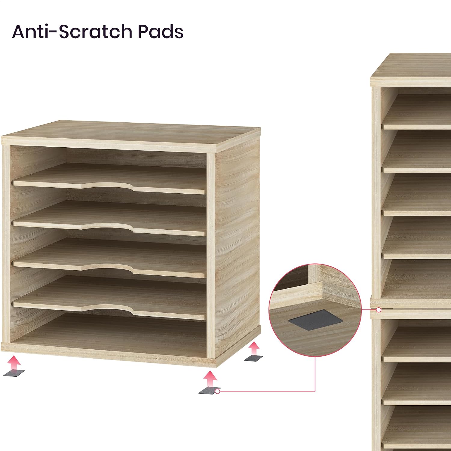 Ballucci 5-Tier File Organizer for Desk, Mail Sorter, Office Desk Organization, Paper Storage Organizers, Folder holder