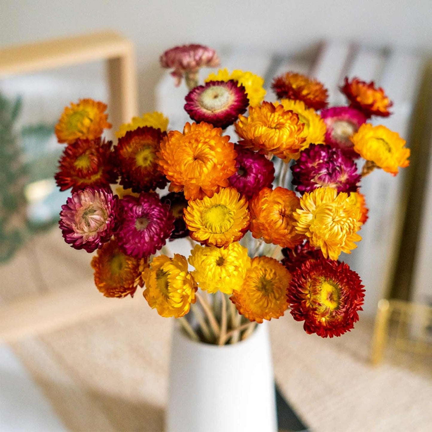 Dry Flower Arrangements / Natural / Set of 40