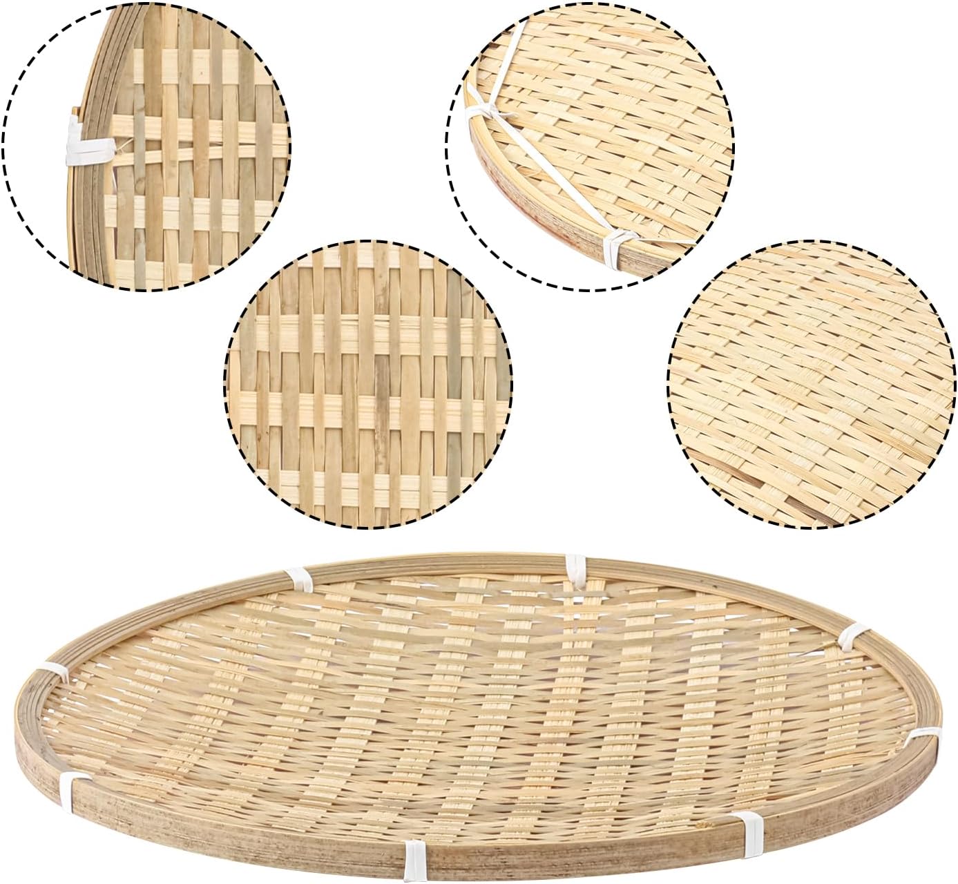 Round Wicker Baskets / 12 Inch / Set of 8