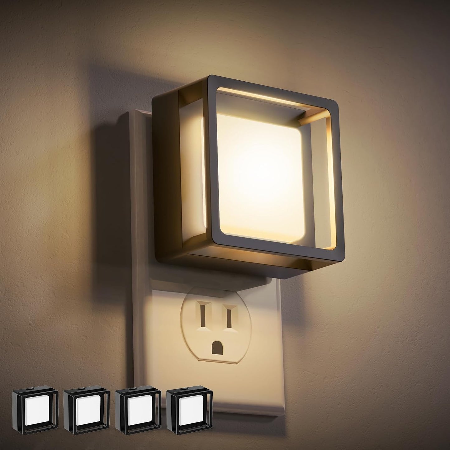 DORESshop LED Night Light,Night Lights Plug Into Wall [4 Pack],3000K