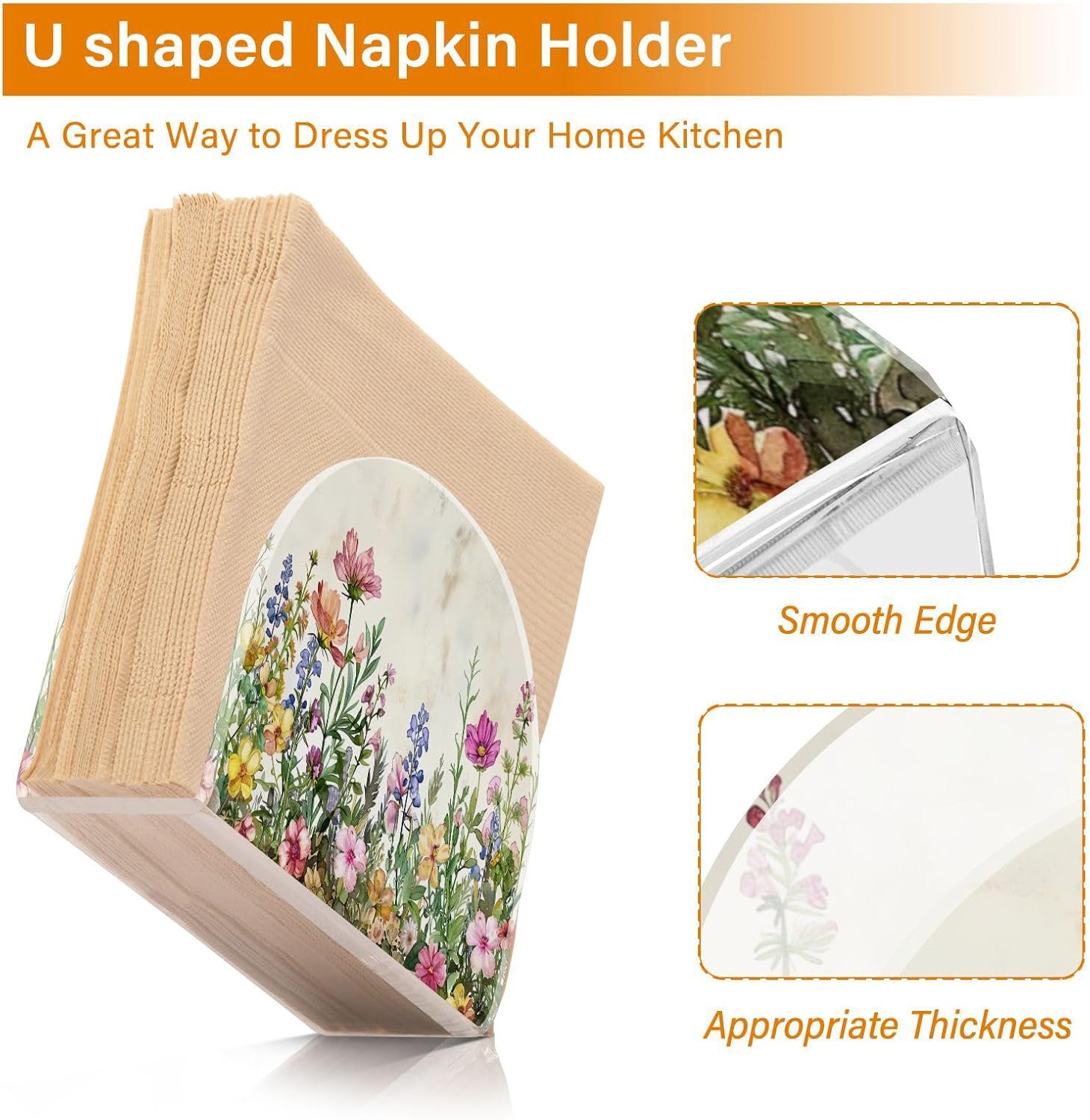 Napkin Holder / Table Napkin Holders / Spring Flowers