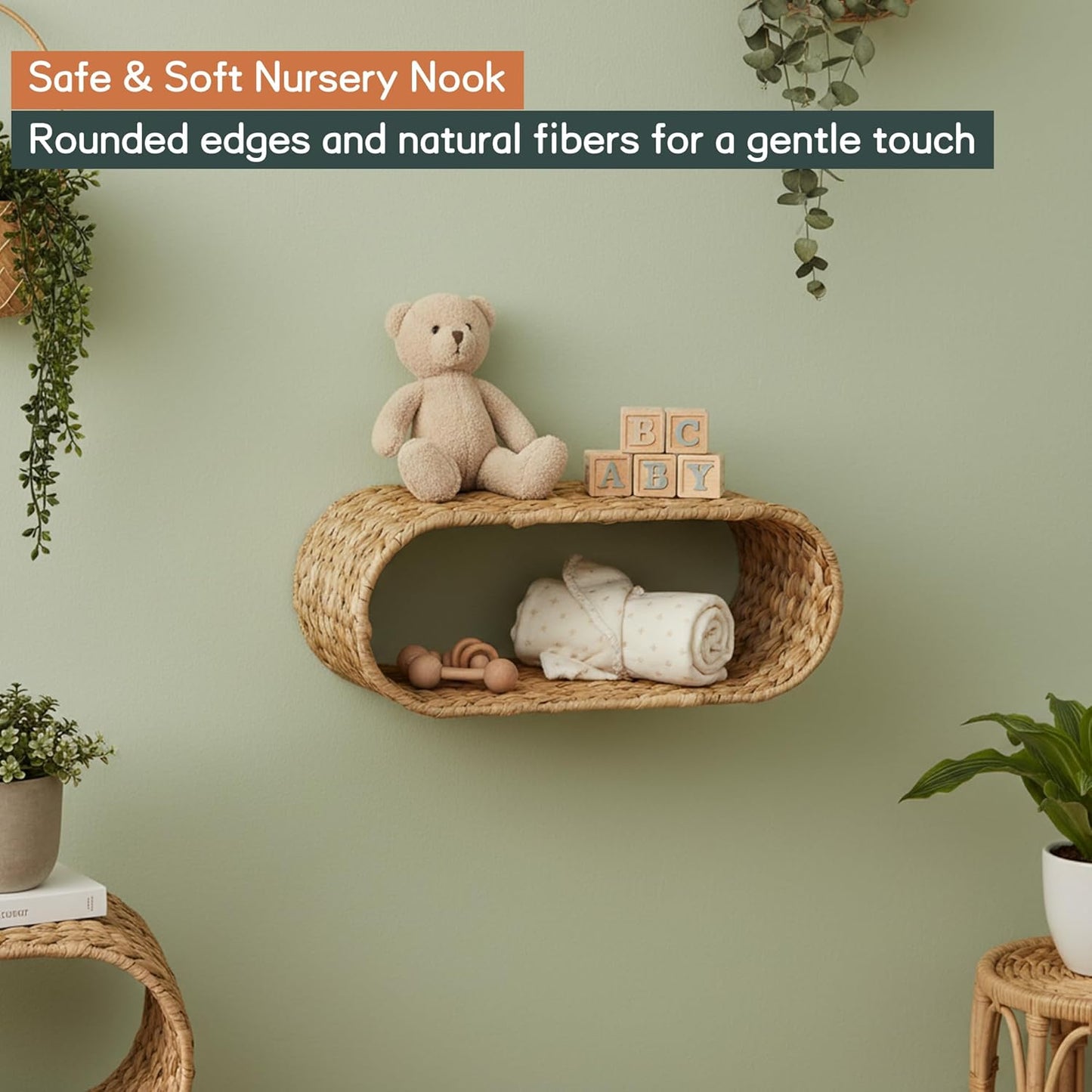 Rattan Hanging Toilet Paper Holder Basket