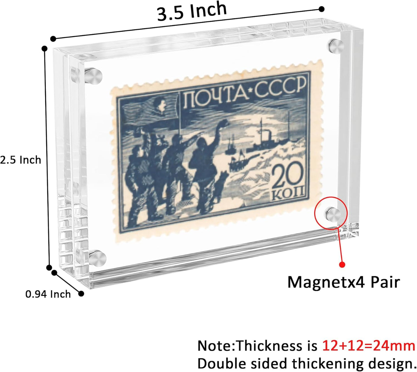 Acrylic Picture Frame / 2.5 x 3.5 / Clear / Set of 2
