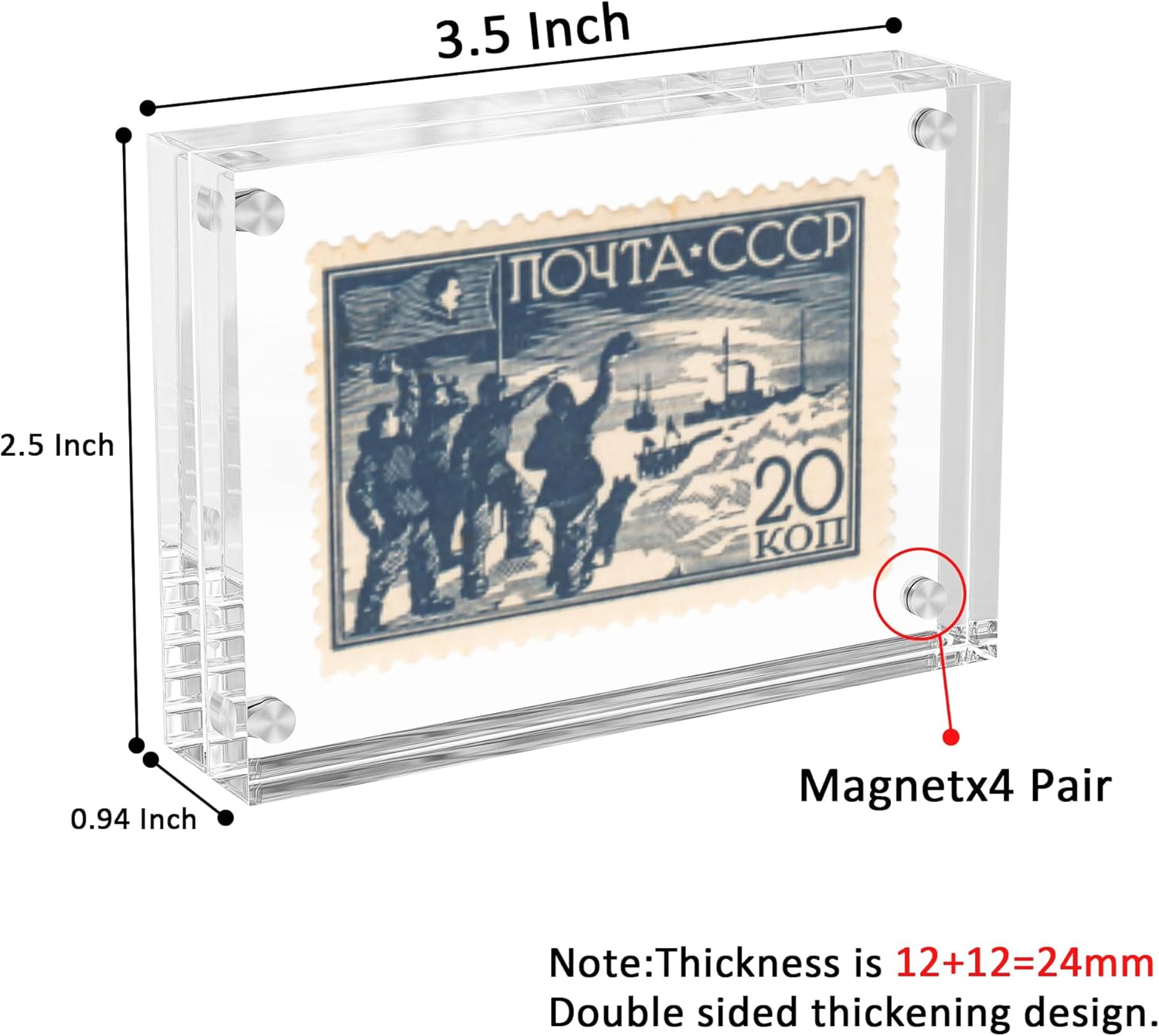 Acrylic Picture Frame / 2.5 x 3.5 / Clear / Set of 2