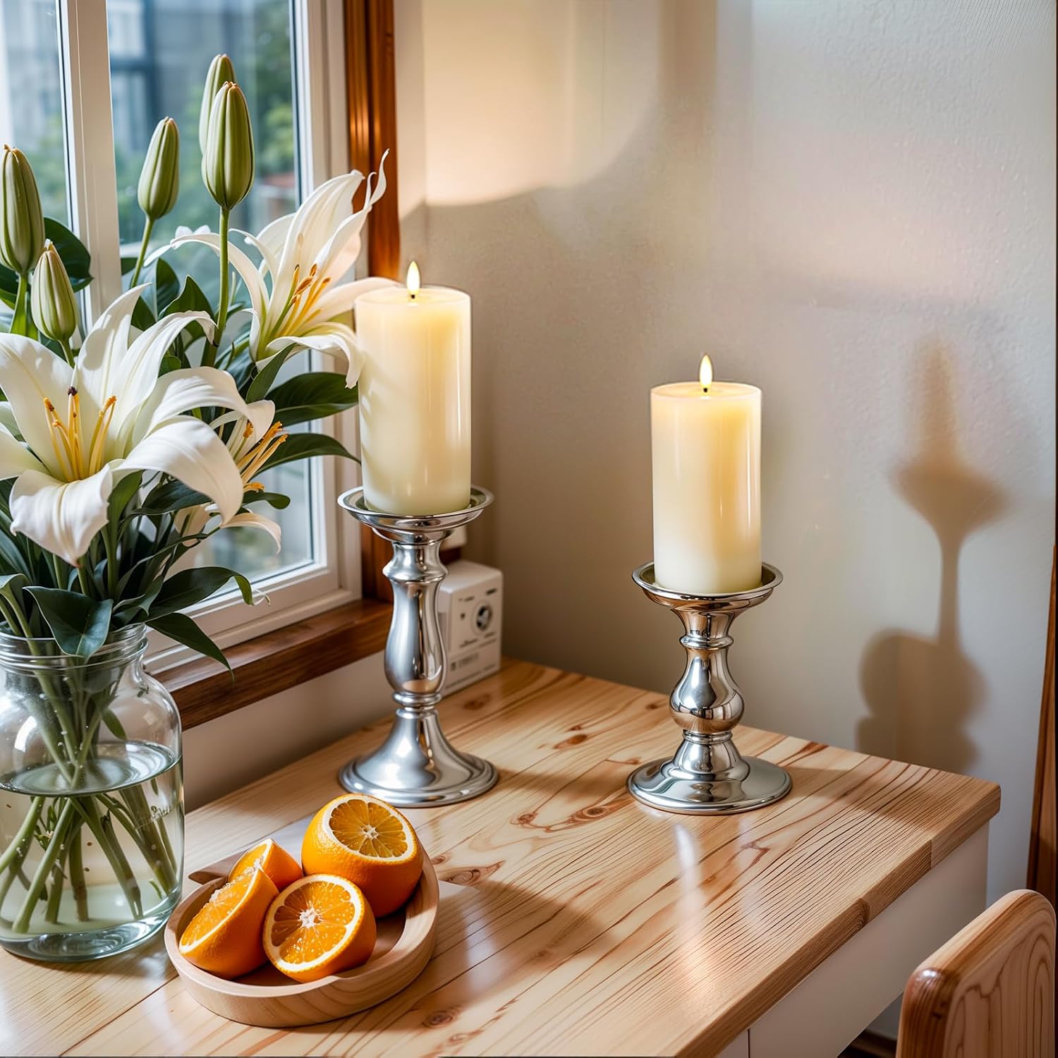Homemory 3x6 White Flameless Candles Battery Operated with Remote Timer | Real Wax LED Pillar Candles with 3D Wick