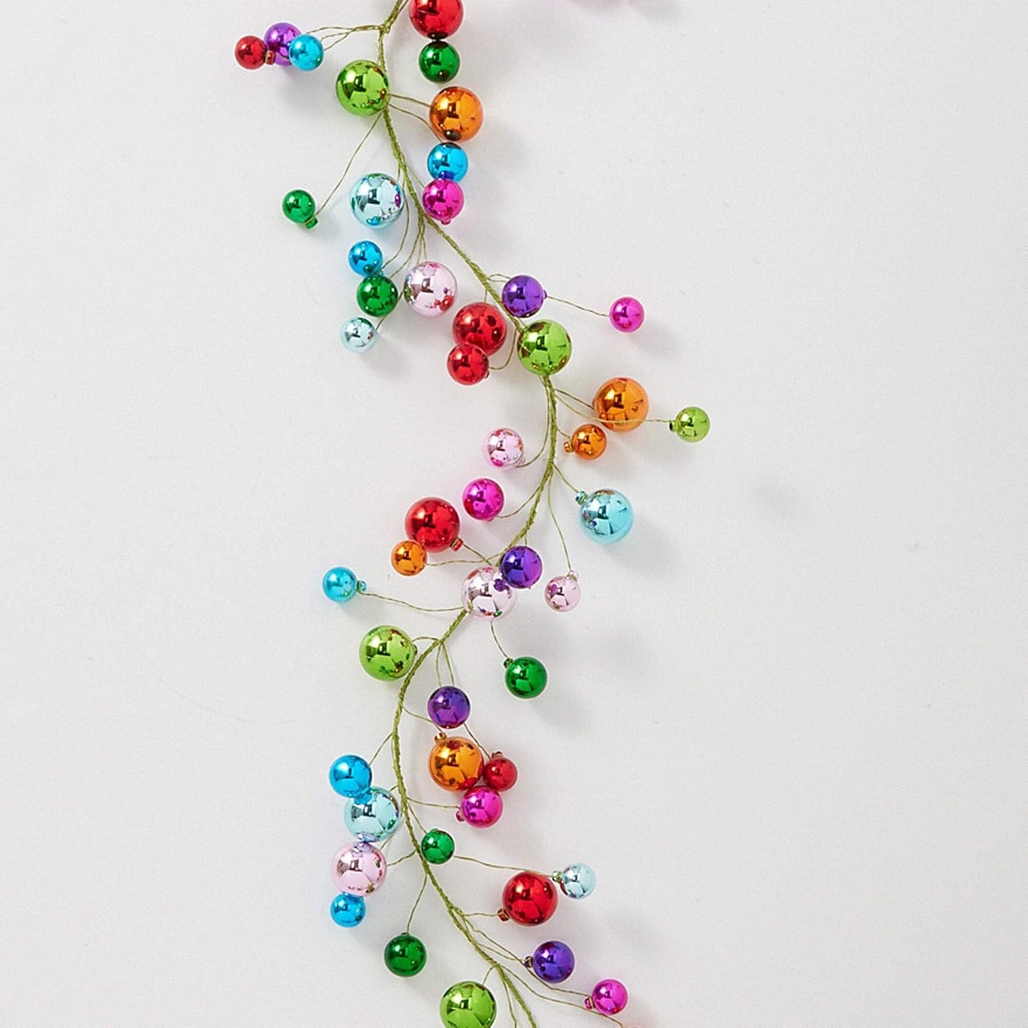 RAZ Imports - 4' Red Plastic Christmas Ball Garland
