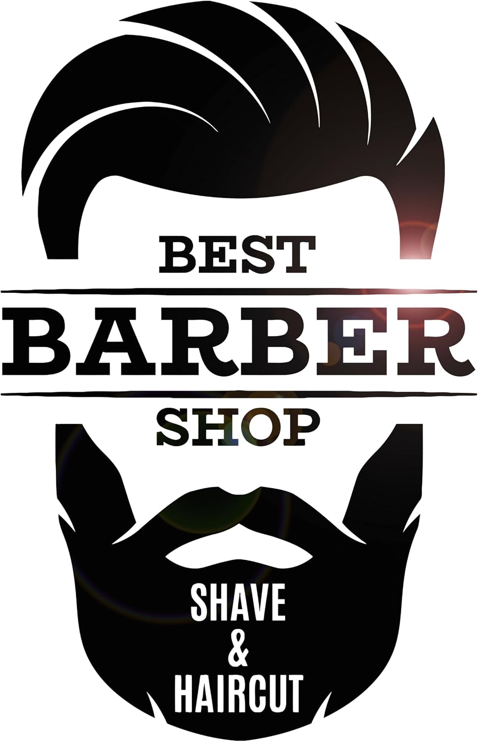 Vinyl Wall Decal Barber Shop Shave Haircut Hair Salon Logo Stickers Mural Large / 28.5 x 45 / L In