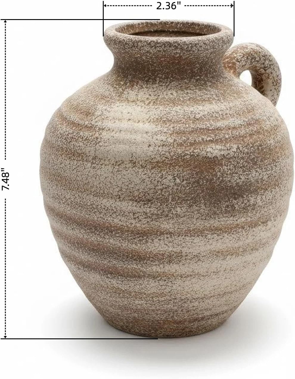Rustic Ceramic Vase / Terracotta-s-101