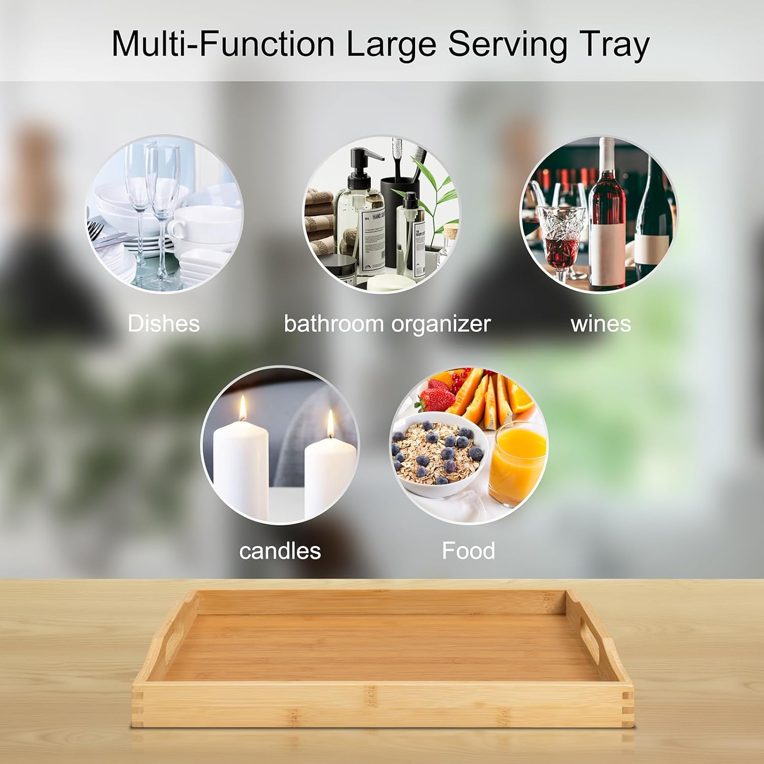 Wood Tray for Tea / Beige