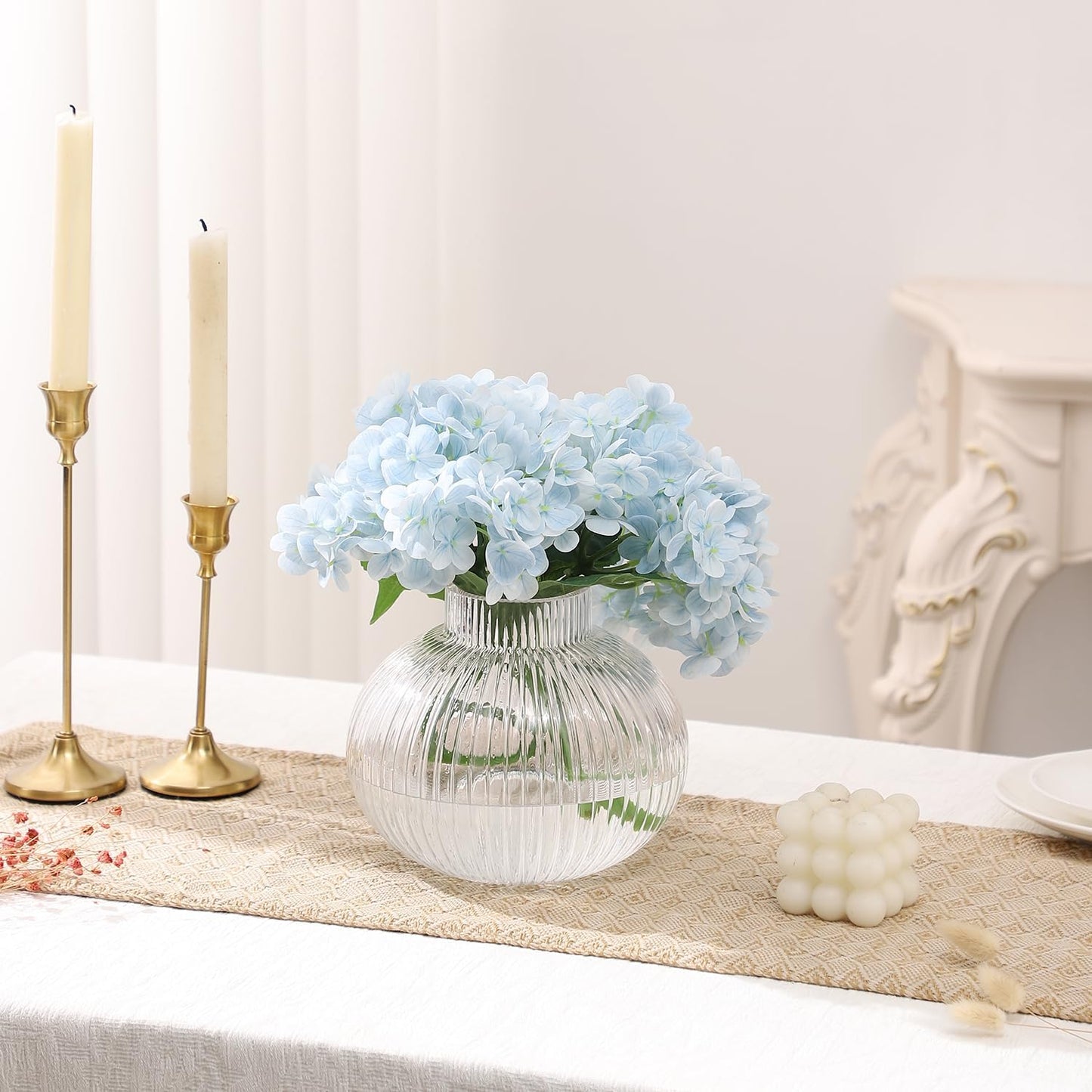Round Glass Vase / Clear / Round 6 Inches