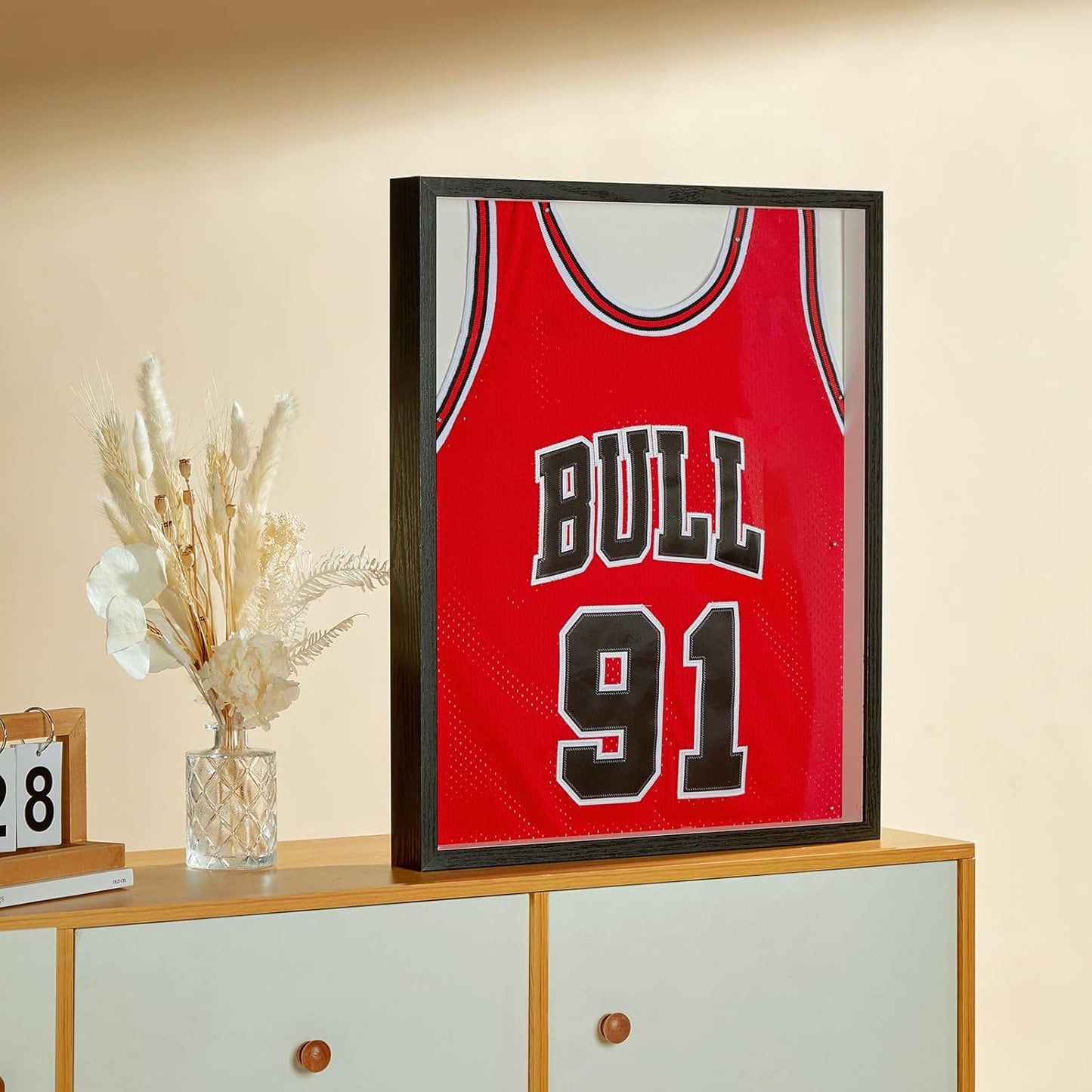 16x20 Large Shadow Box Frame with Thickened Acrylic Panel & Pins | With Linen Back, Upgraded 1.7" Deep Black Shadow Box