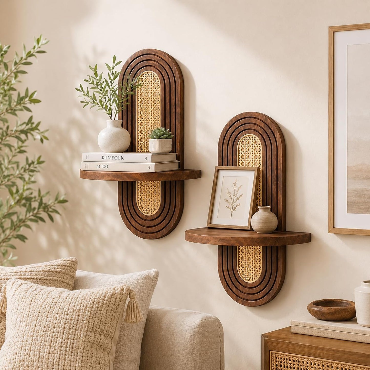 Boho Floating Shelves / Brown