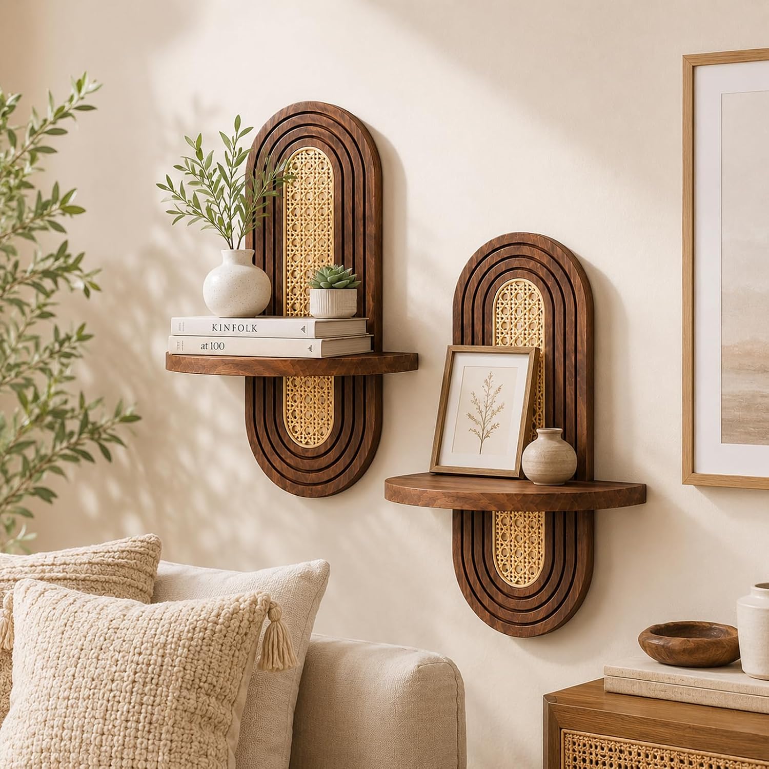 Boho Floating Shelves / Brown