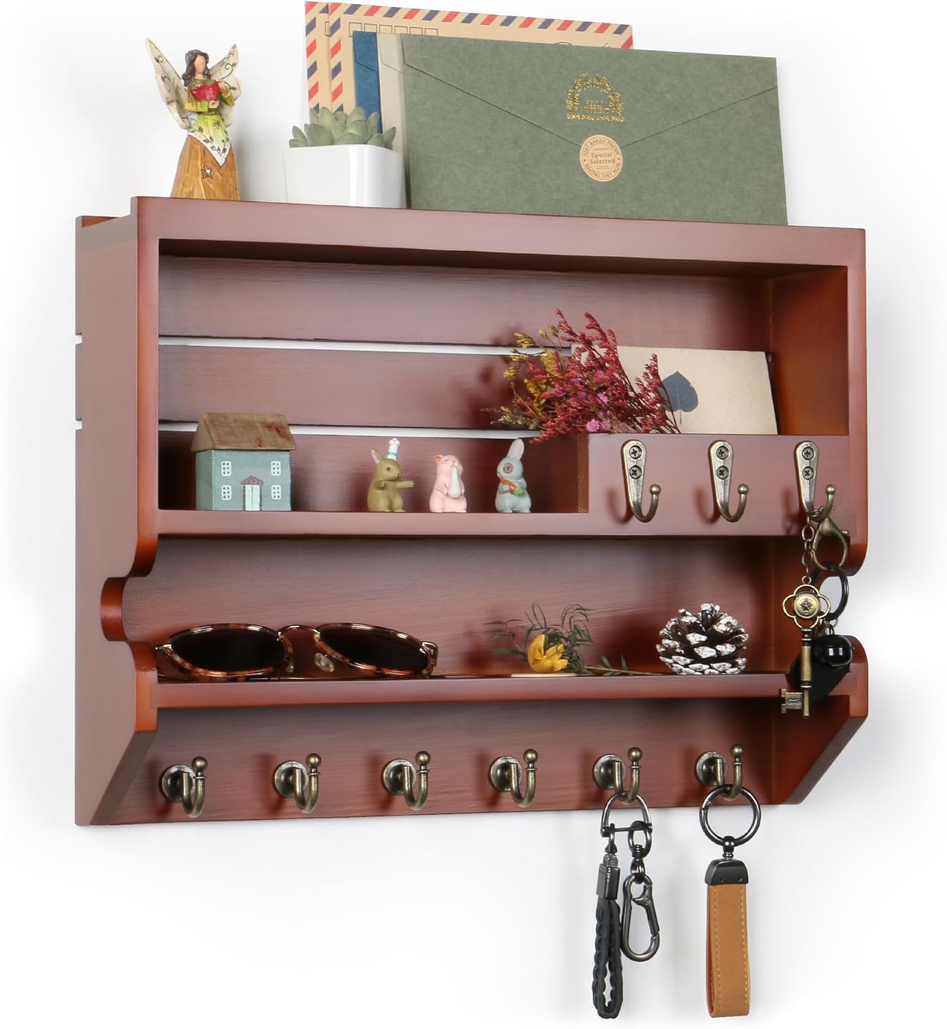 Handcrafted Solid Wood Key Holder / Auburn