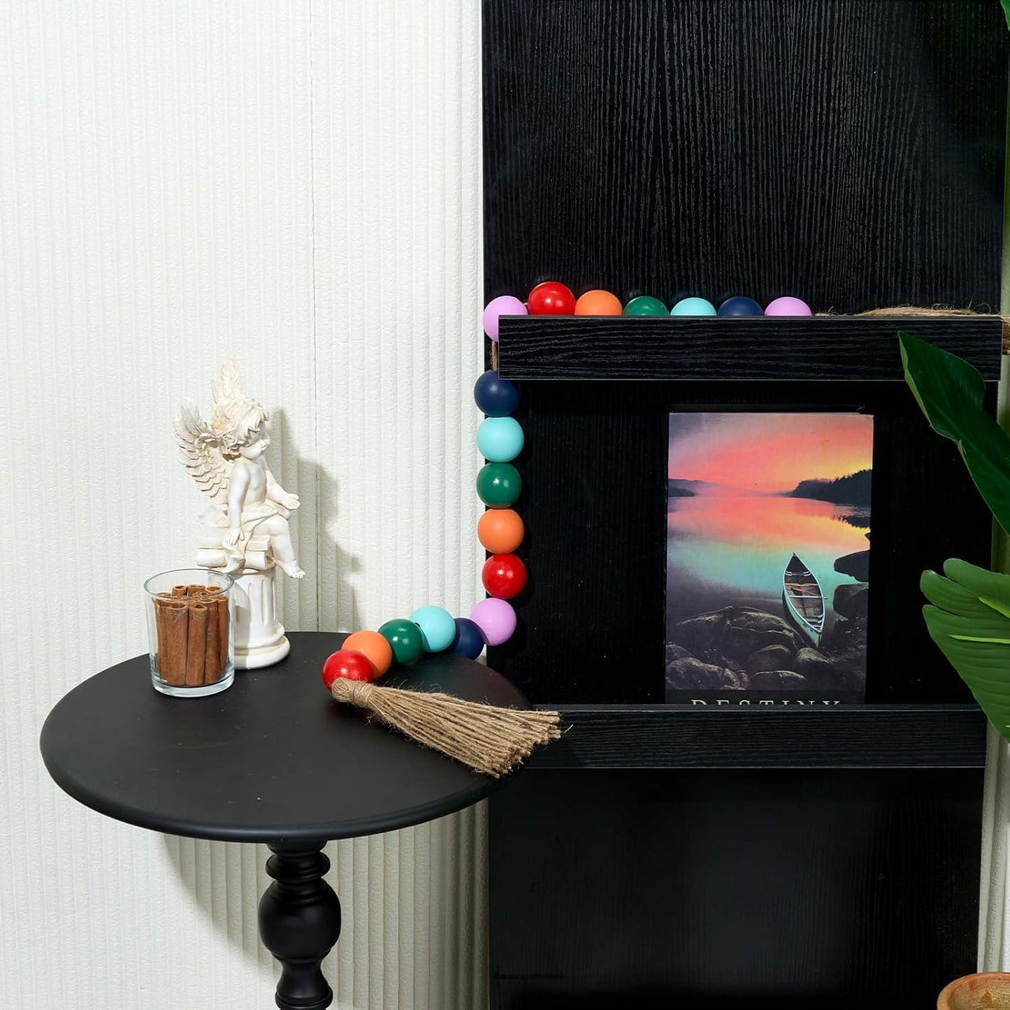Extra Large Wood Bead Garland Colorful / 8 Colorful / 41 Inches