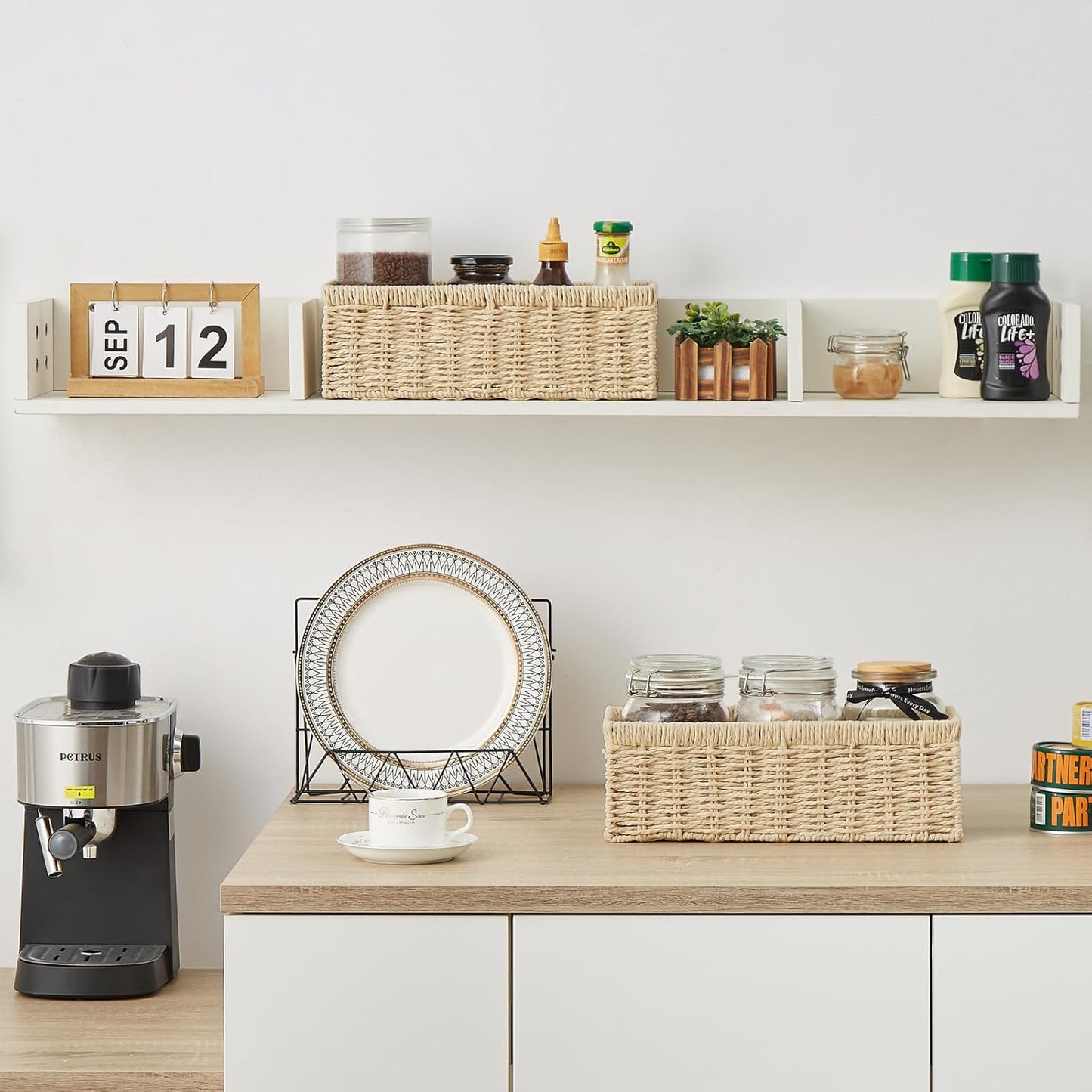 Wicker Baskets / Wicker Storage Basket / Paper Rope