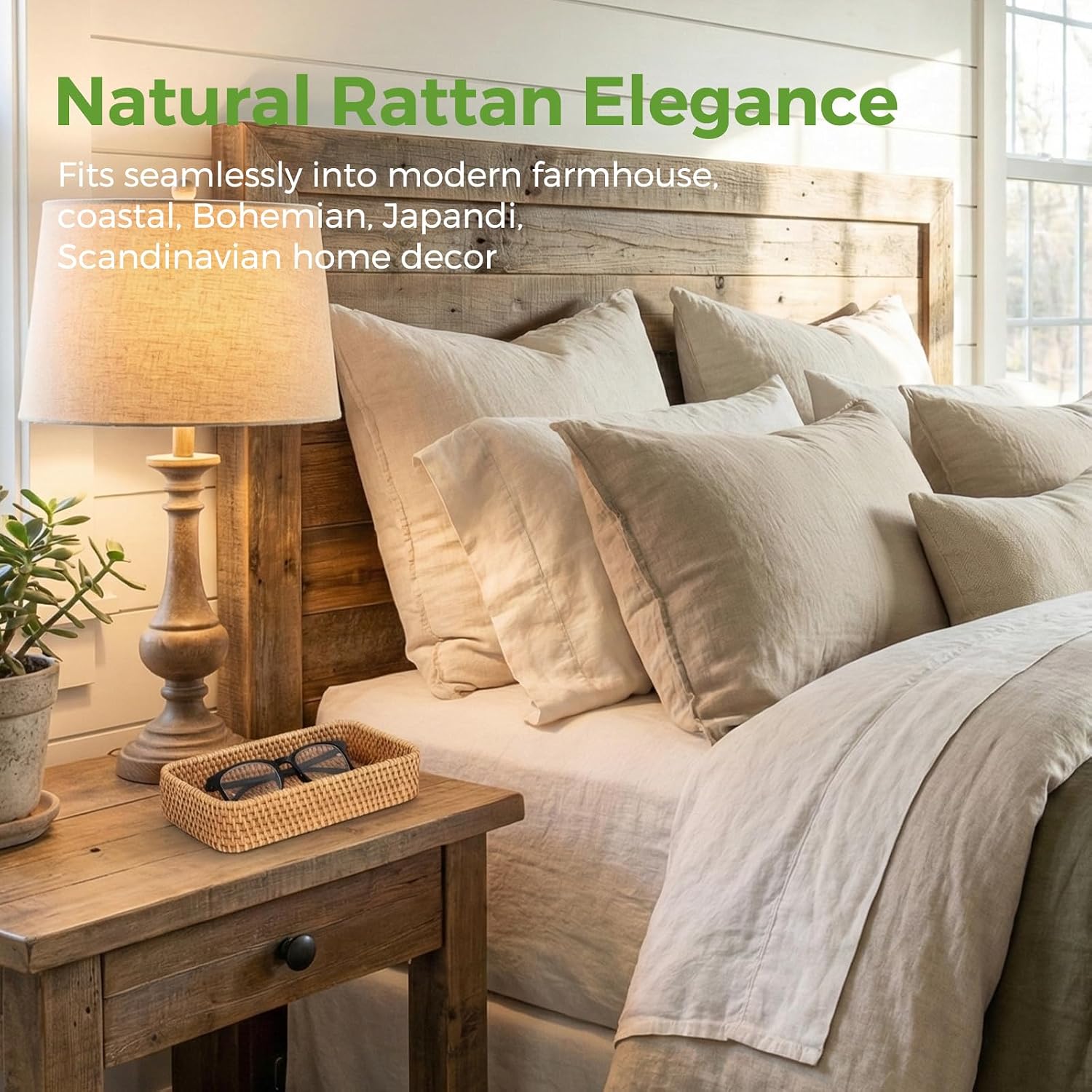 Small Rattan Serving Tray / XS / Natural / Set of 2