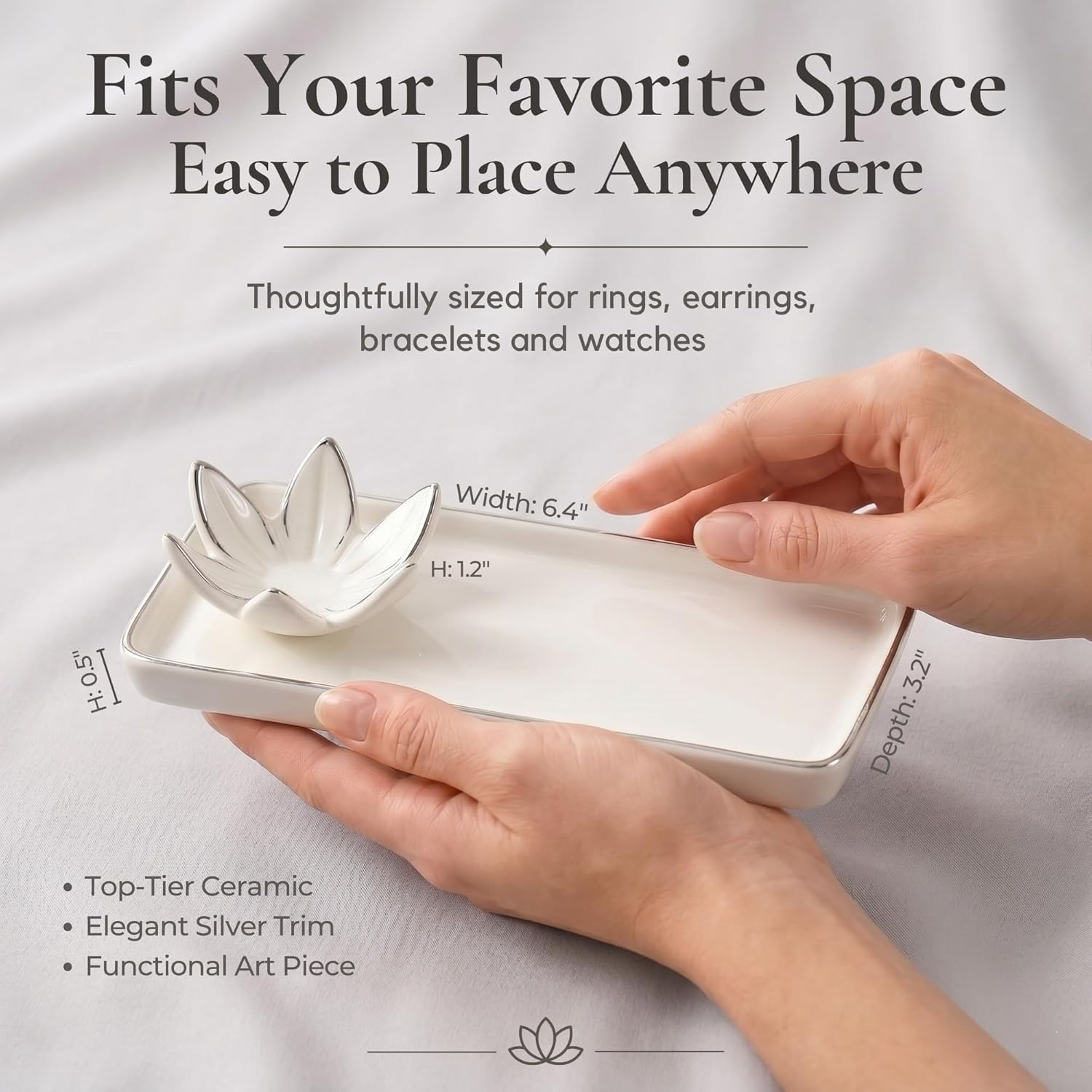 Jewelry Organizer for Vanity / Silver