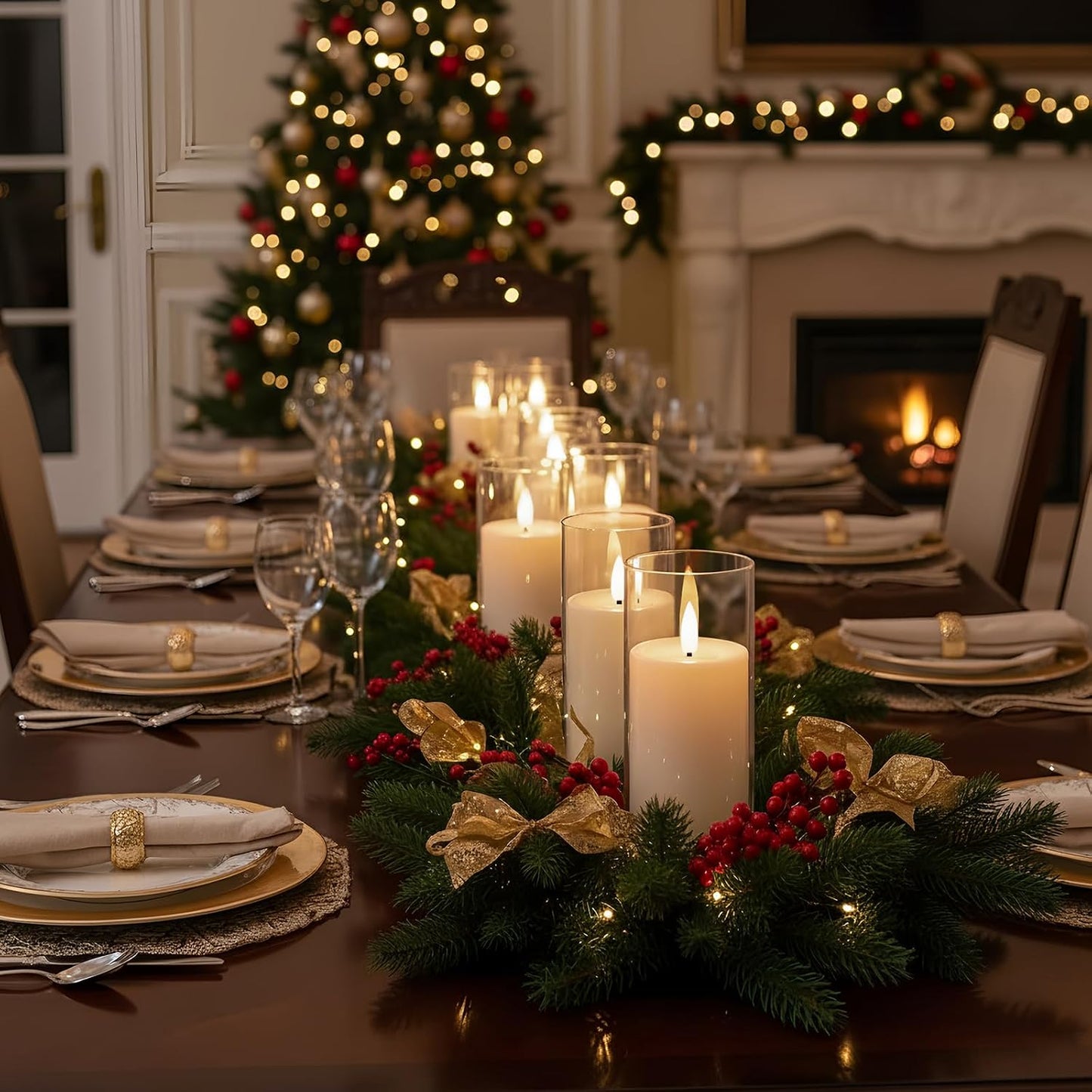 Homemory Pure White Acrylic Flameless Candles, LED Candles, Battery Operated Candles with Remote Control and Timer