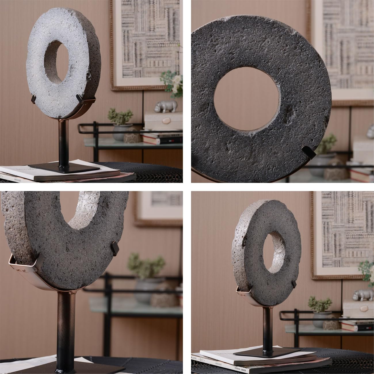Modern Sculpture Decor Abstract Statue Figurine Screen Art Table Centerpiece Gift / 9.8 x 13.8