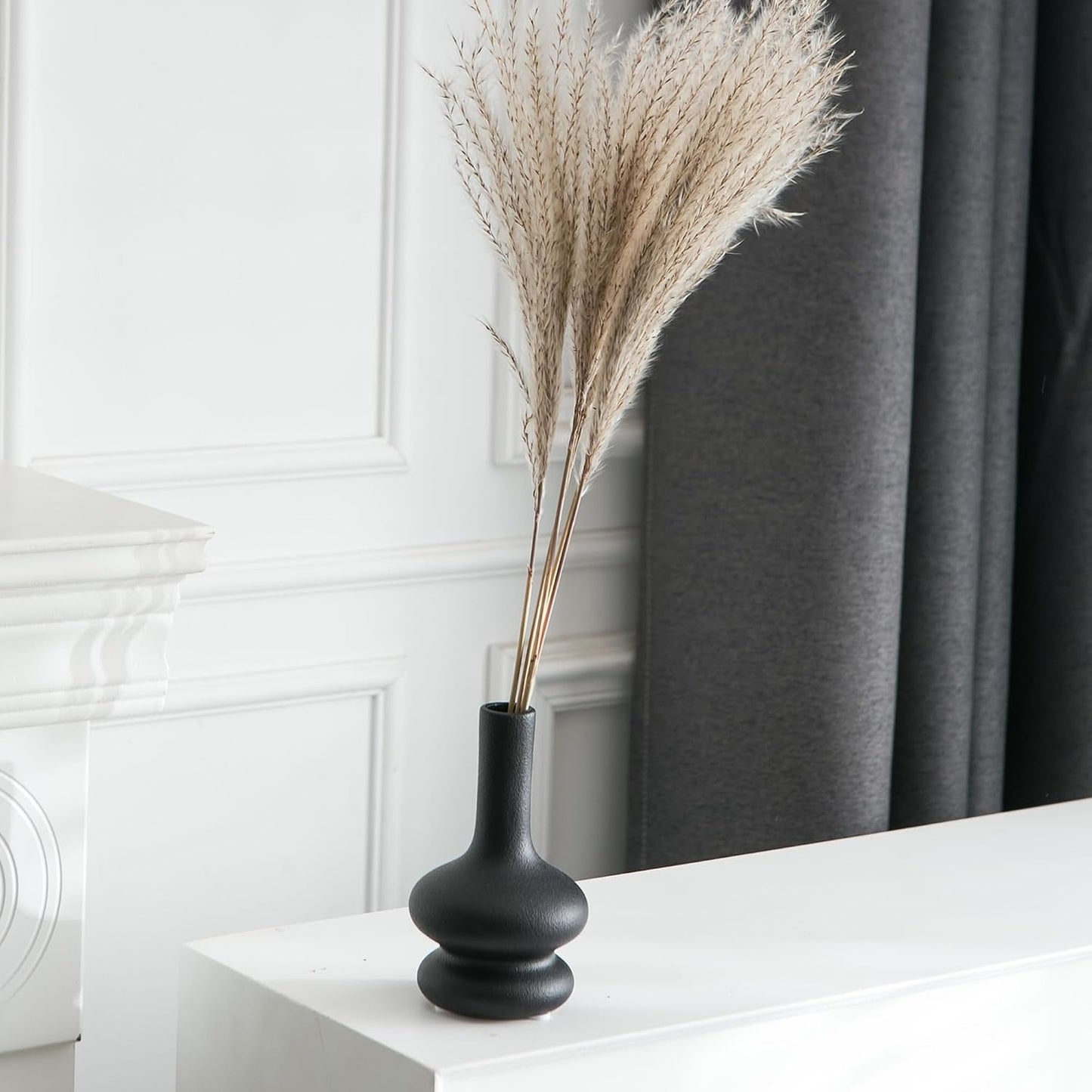 Small Ceramic Vase / Black / Set of 5
