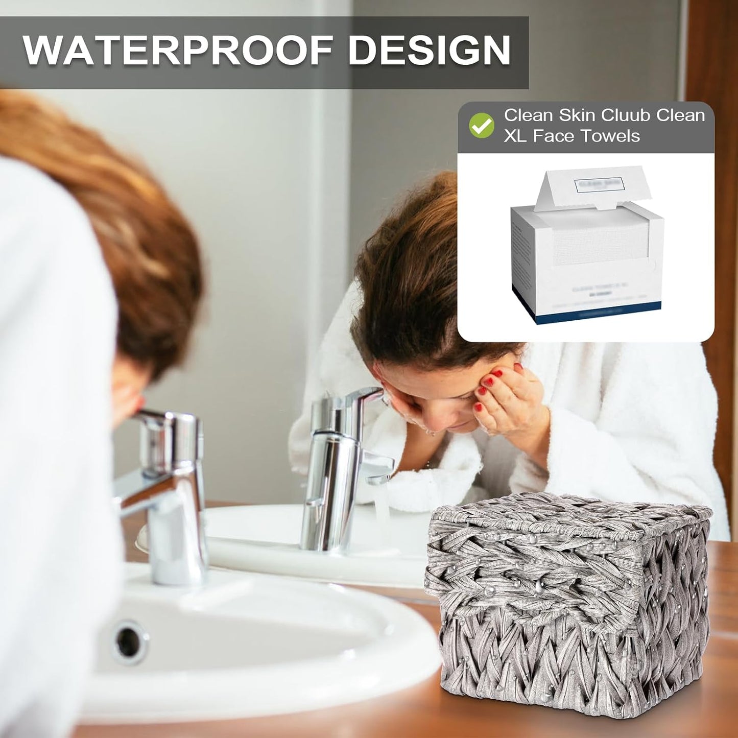 Rattan Disposable Face Towel Holder