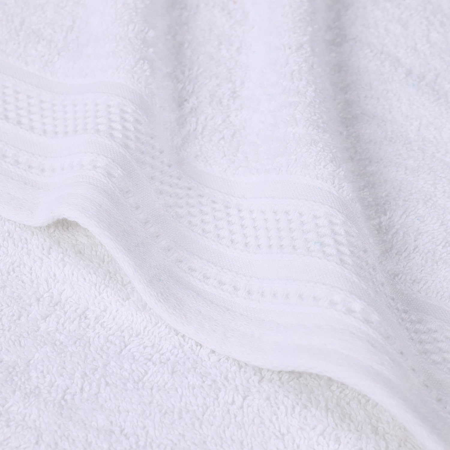 Superior Honeycomb 100% Cotton 500 GSM 12 Piece Bath Towel Set, 6 Washcloths, 4 Hand, 2 Bath Towels, Ideal for