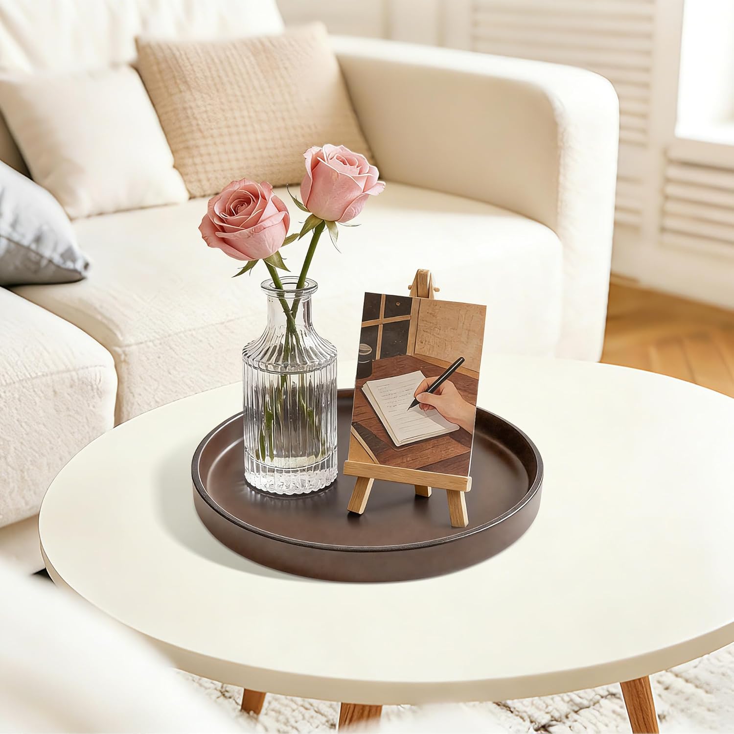 Candles / Bathroom and Vanity Tray / 9 / Brown / Set of 2