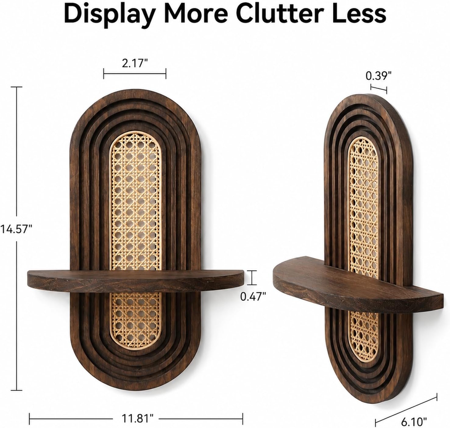Boho Floating Shelves / Brown