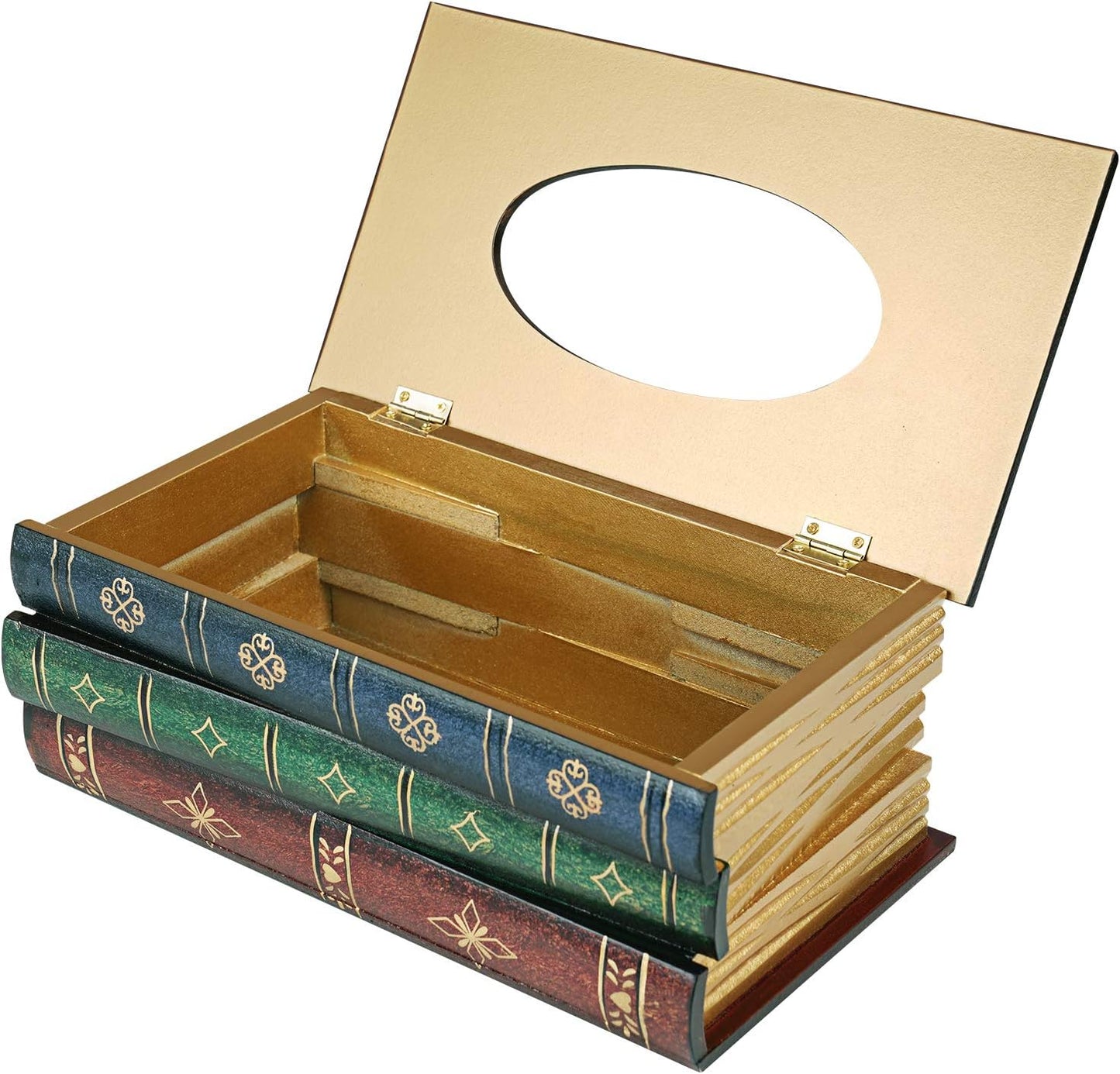 Wood Box Rustic Tissue Holder / Blue