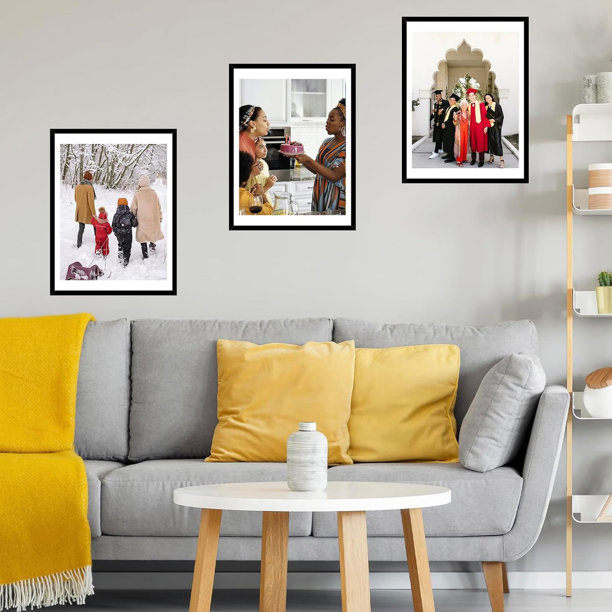 JCJMY 19.25x26.75 Puzzles Frame Set of 4, Display 18x24 with Mat or 19.25 x 26.75 without, Wall Hanging 19.25 by 26.75