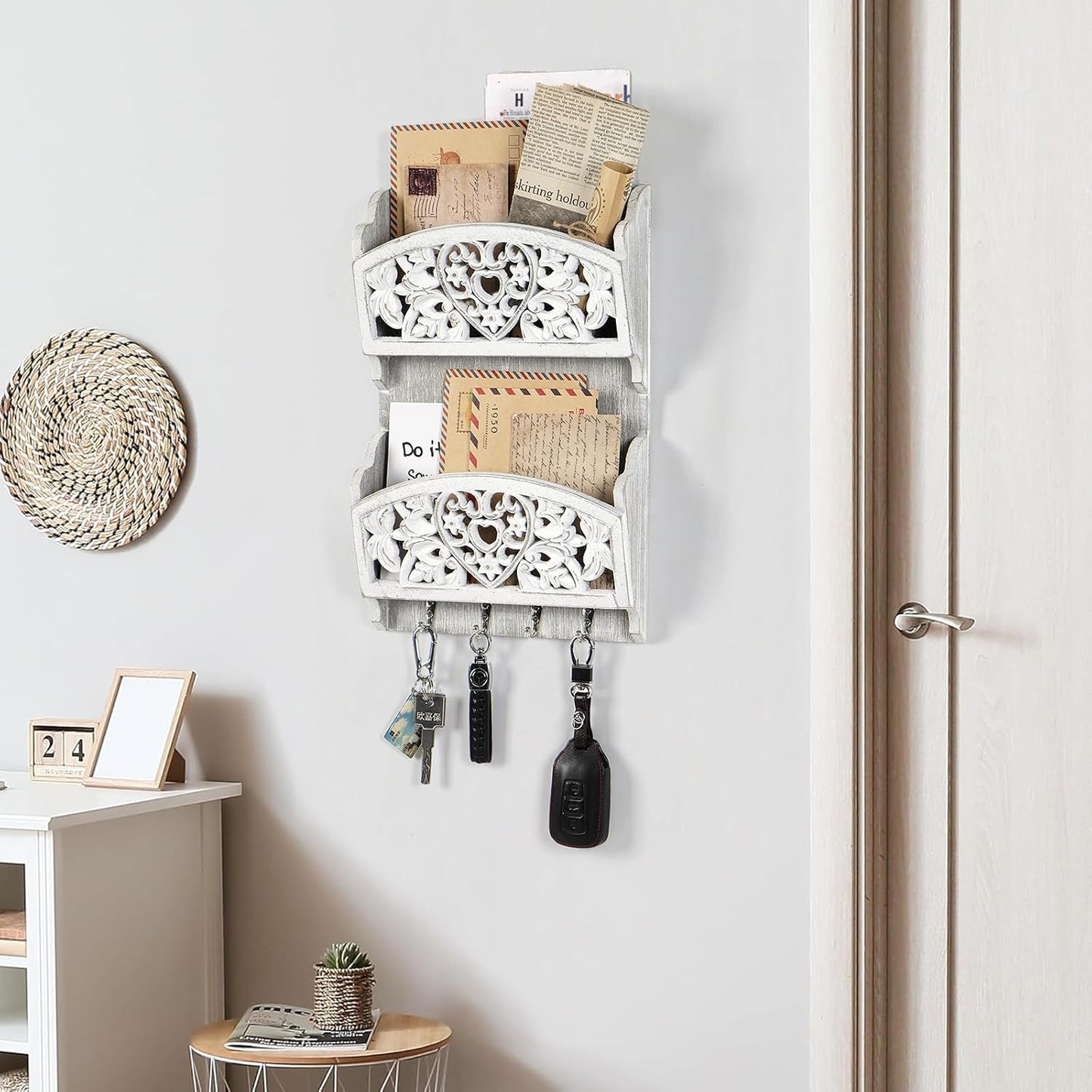 Wooden Hanging Organizer / Rustic
