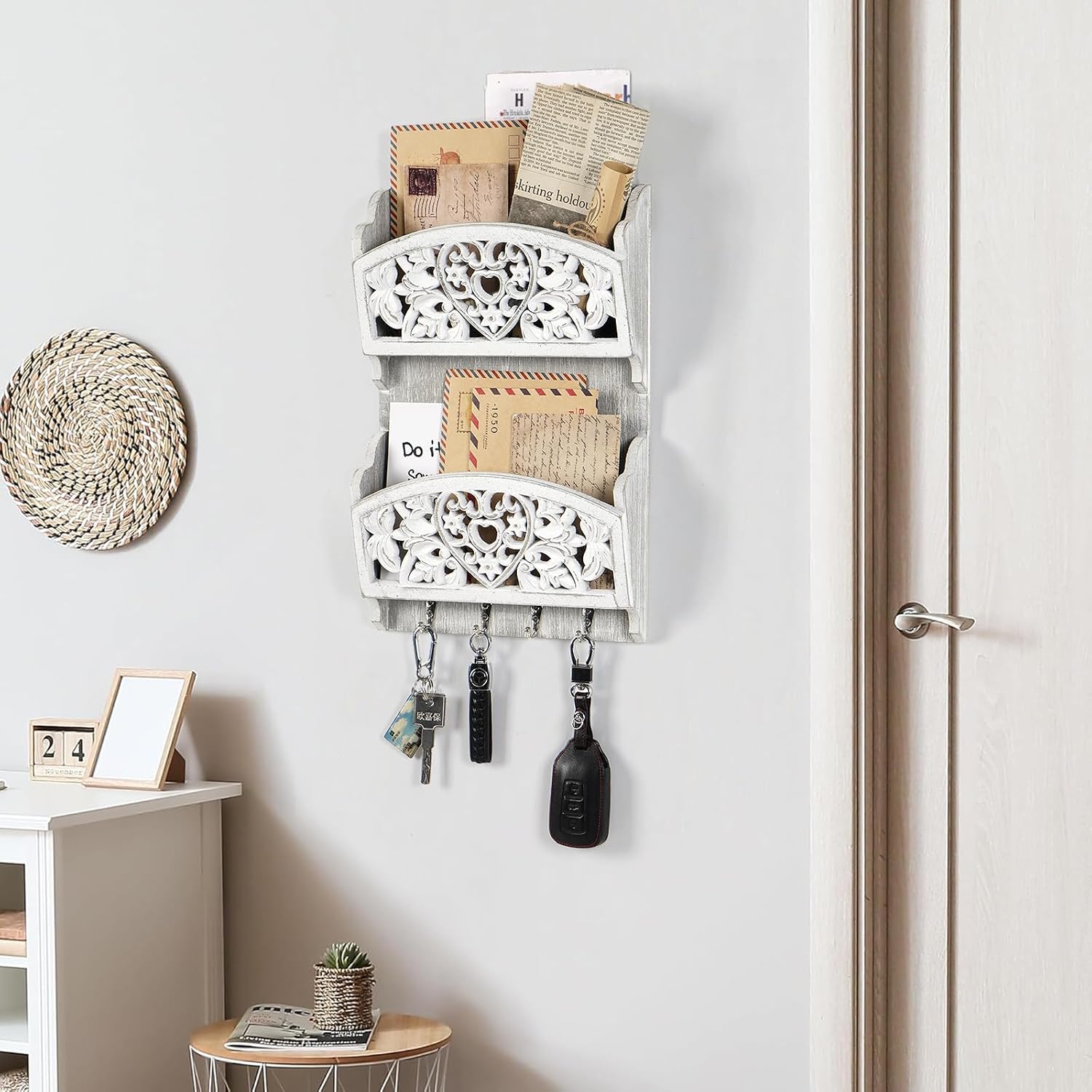 Wooden Hanging Organizer / Rustic