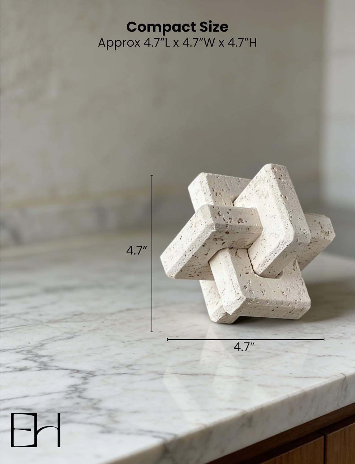 Knot Decor 3 Link / Beige 4.7 Inch